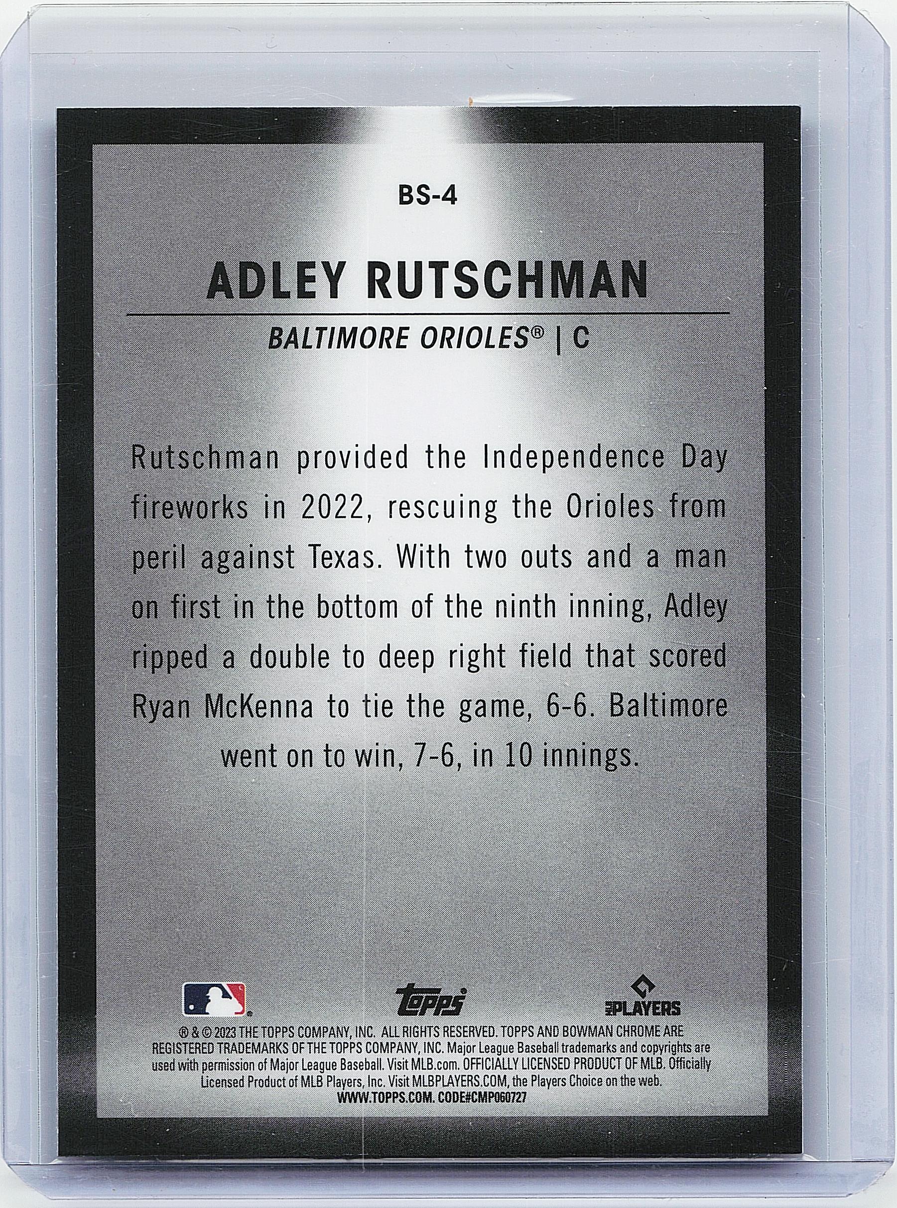2023 Bowman #BS-4 Adley Rutschman Bowman Spotlights