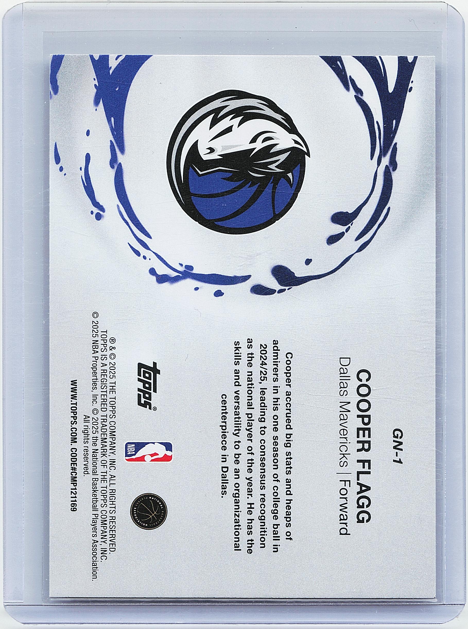 2025-26 Topps #GN-1 Cooper Flagg Generation Now