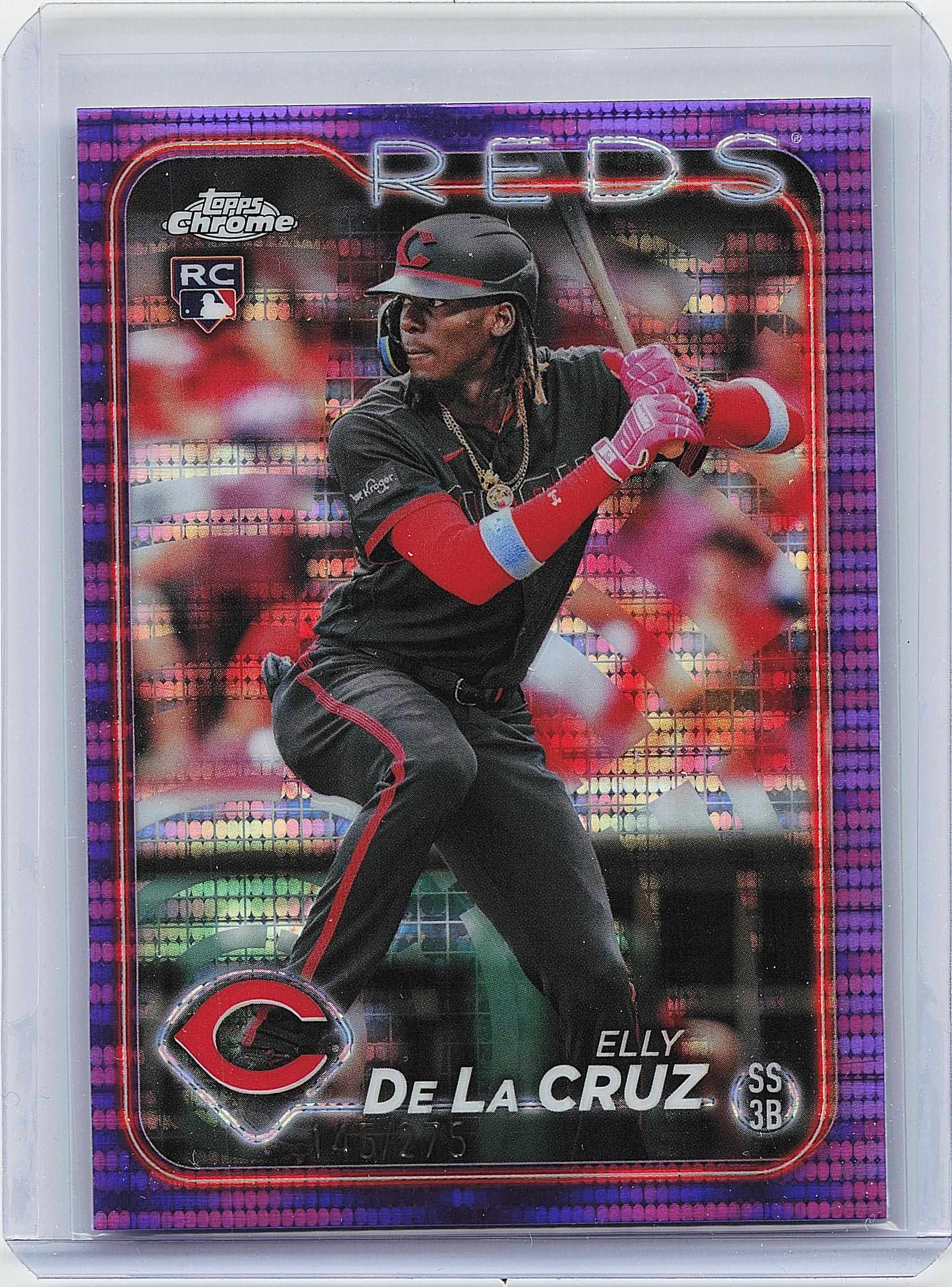 2024 Topps Chrome #44 Elly De La Cruz Purple Sonar Refractors #/275