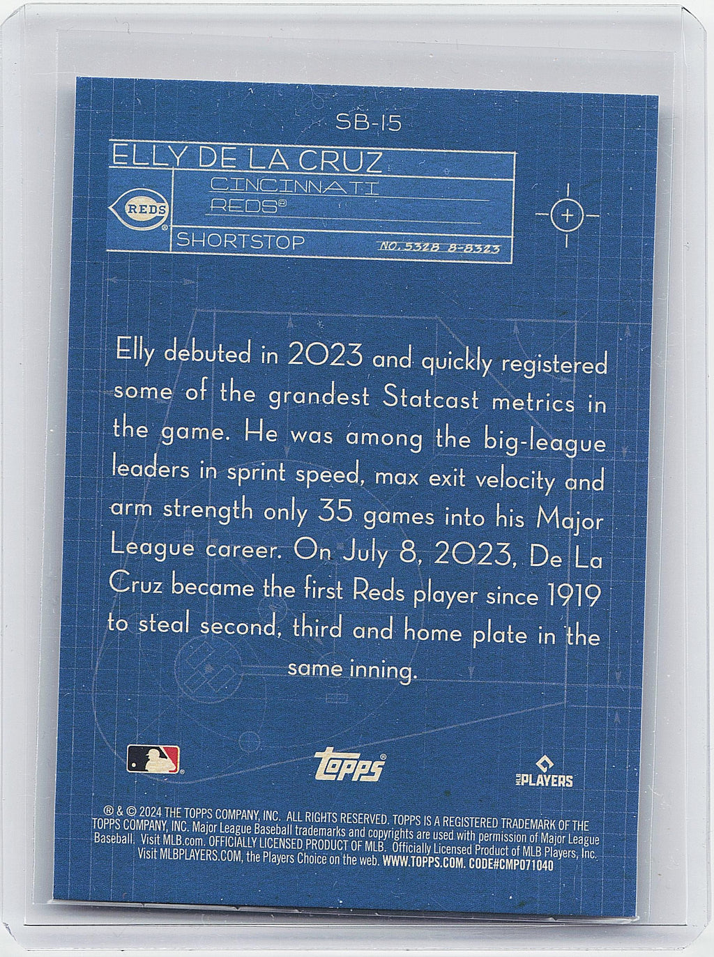 2024 Topps #SB-15 Elly De La Cruz Superstar Blueprint