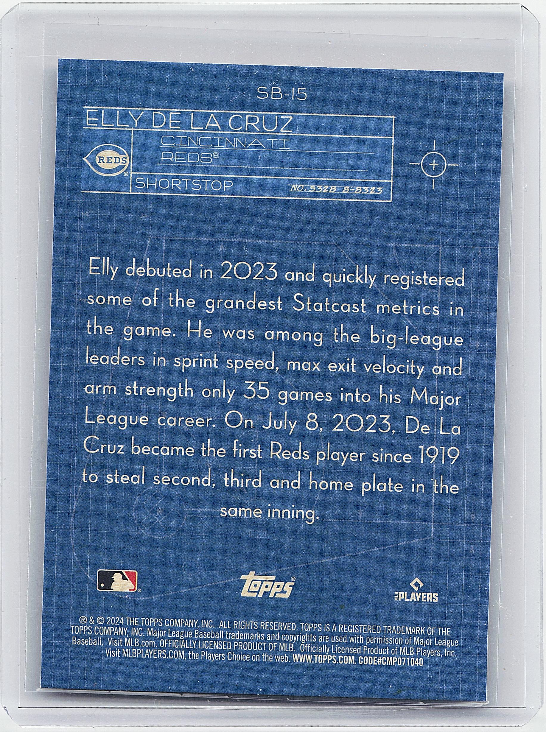 2024 Topps #SB-15 Elly De La Cruz Superstar Blueprint