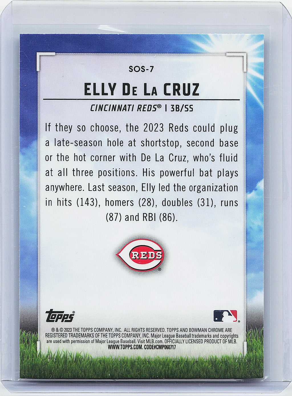 2023 Bowman #SOS-7 Elly De La Cruz Sights on September