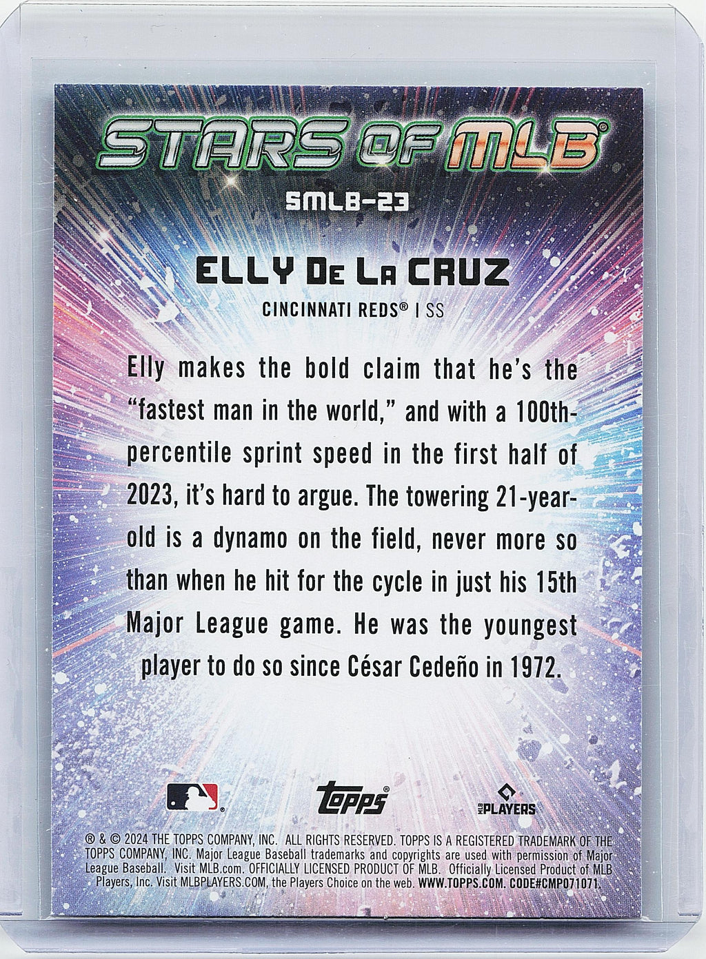 2024 Topps #SMLB-23 Elly De La Cruz Stars of MLB