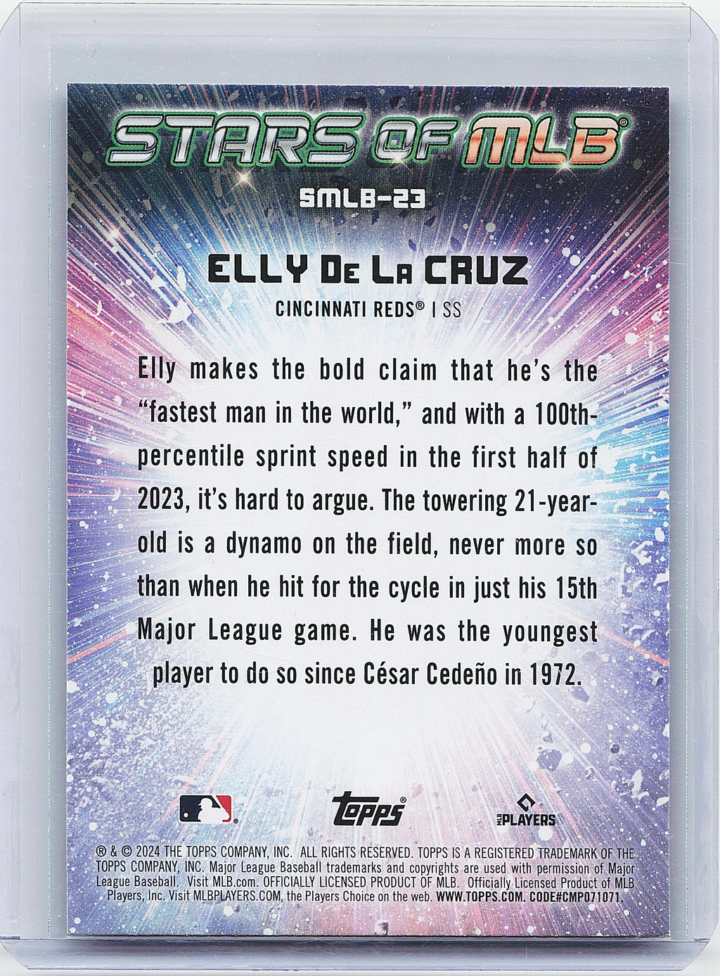 2024 Topps #SMLB-23 Elly De La Cruz Stars of MLB