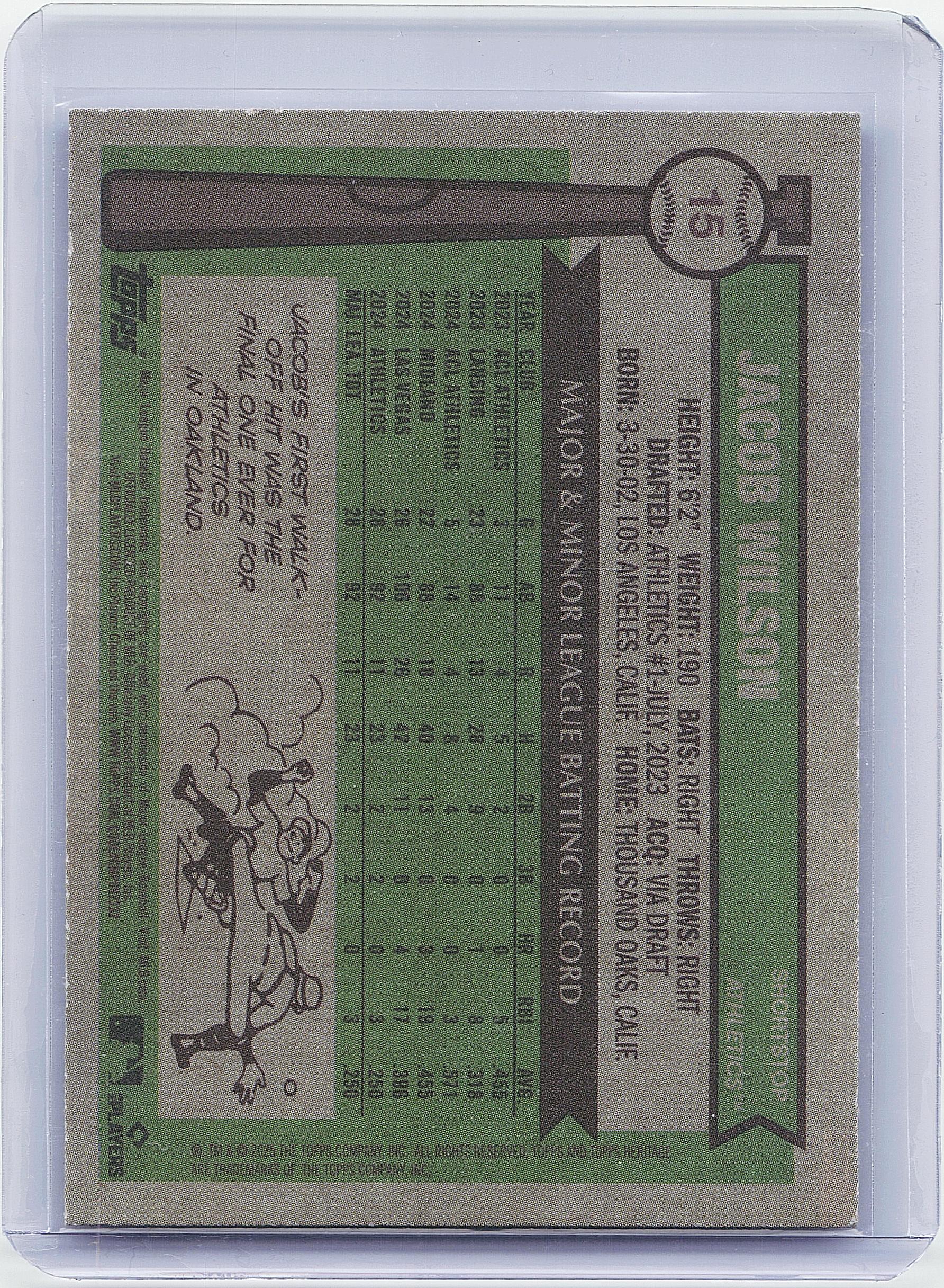 2025 Topps Heritage #15 Jacob Wilson