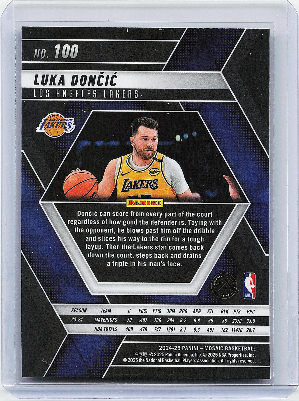 2024-25 Panini Mosaic #100 Luka Doncic