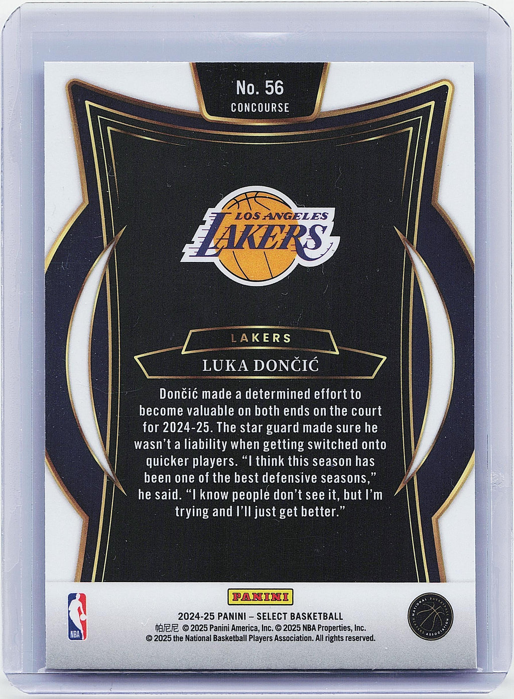 2024-25 Panini Select #56 Luka Doncic Blue (Retail)