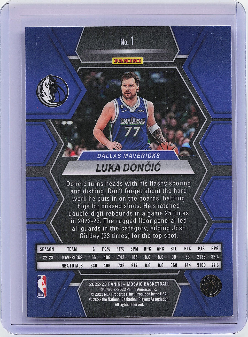 2022-23 Panini Mosaic #1 Luka Doncic