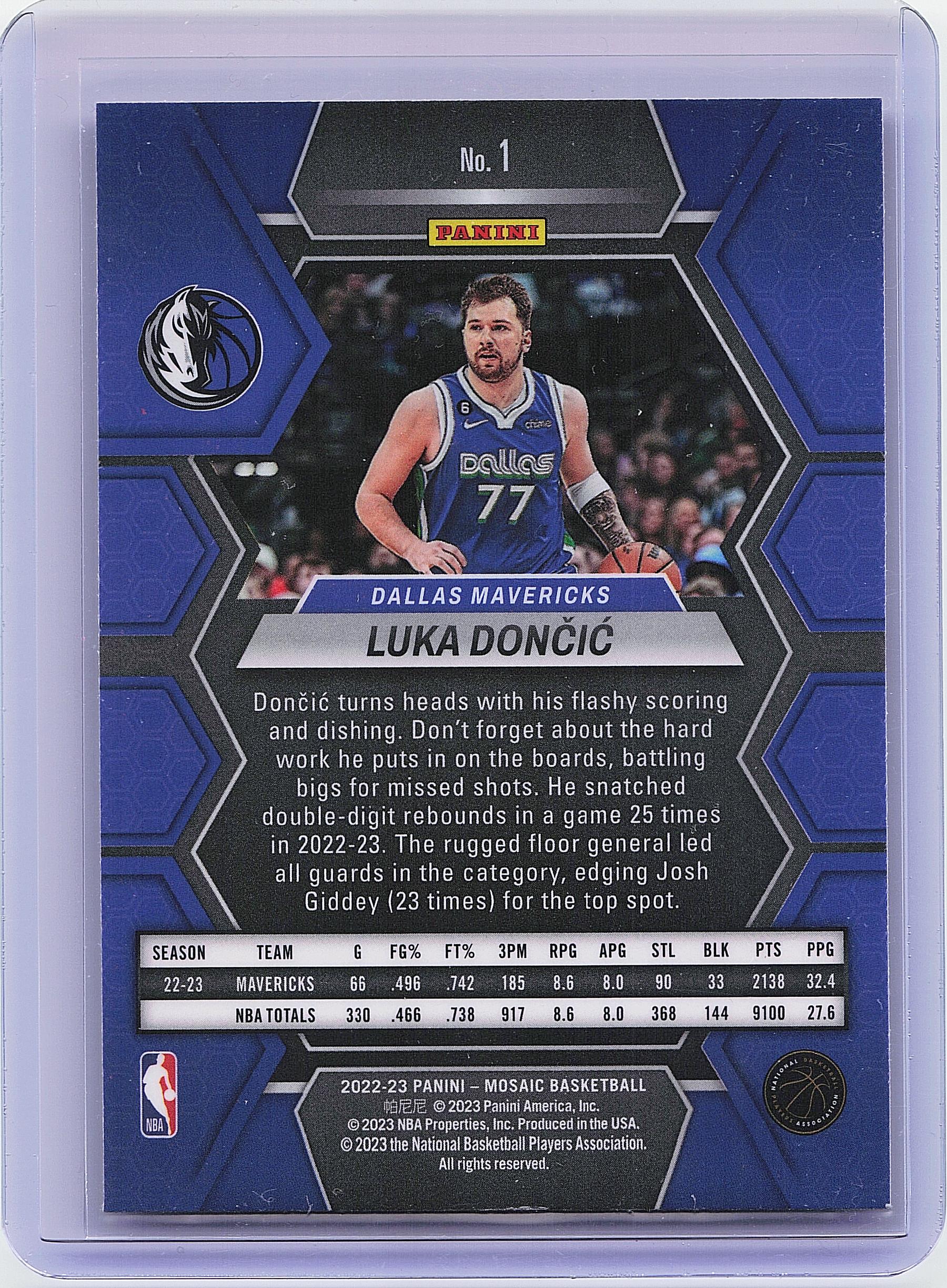 2022-23 Panini Mosaic #1 Luka Doncic