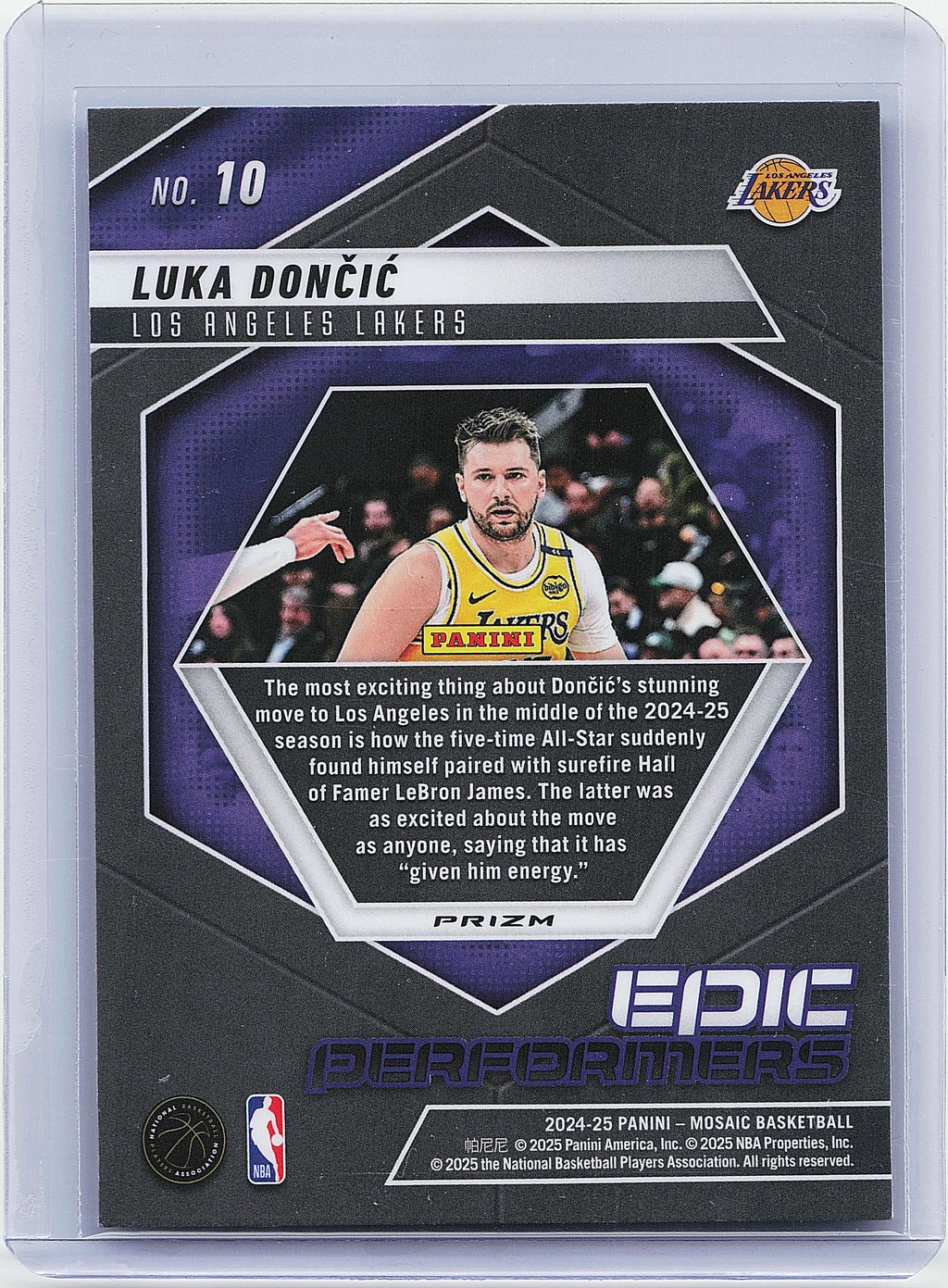 2024-25 Panini Mosaic #10 Luka Doncic Epic Performers Mosaic Green