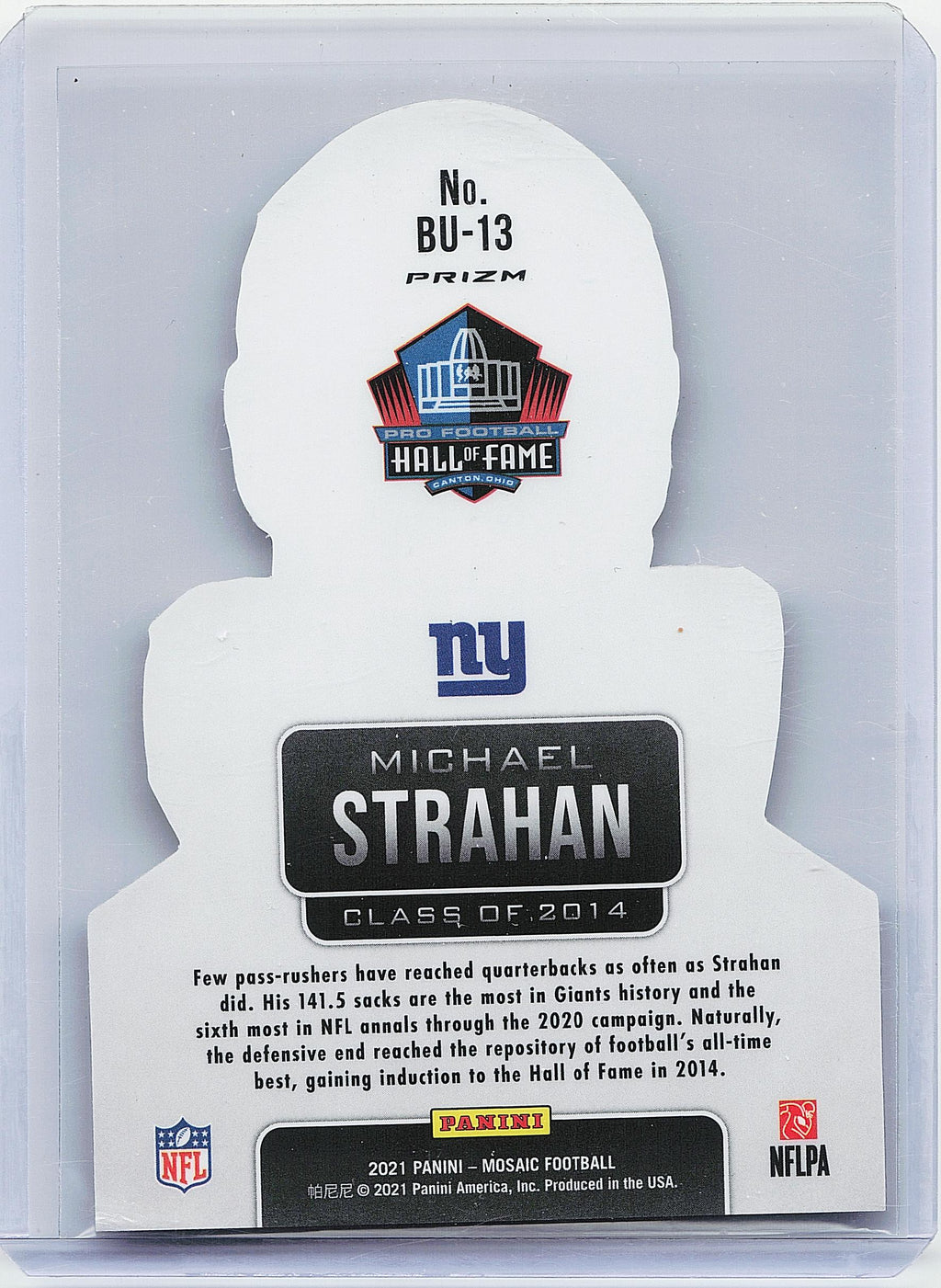 2021 Panini Mosaic #BU-13 Michael Strahan Busted