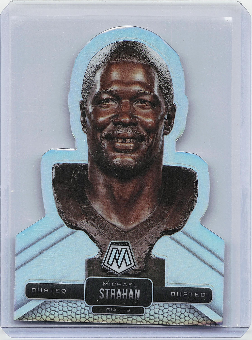 2021 Panini Mosaic #BU-13 Michael Strahan Busted