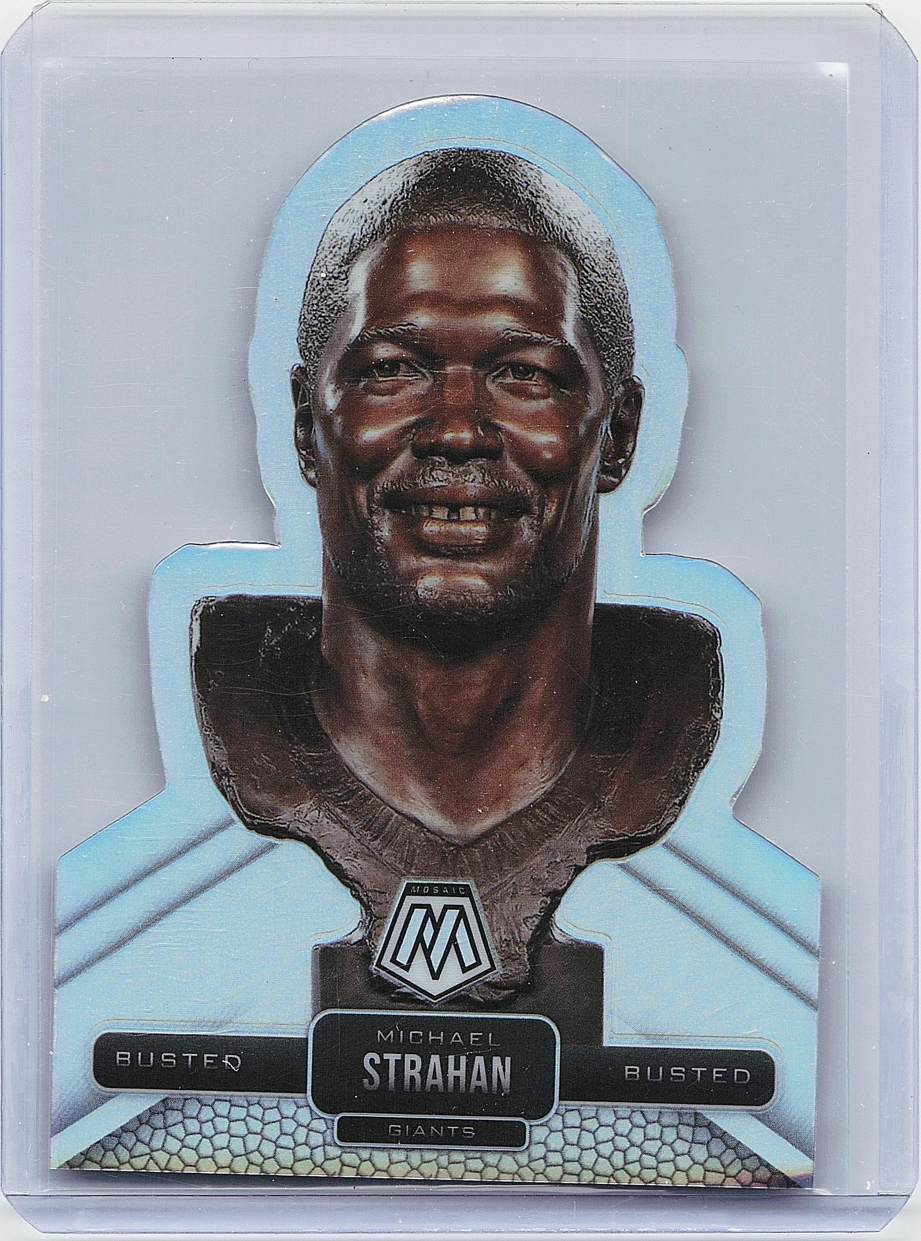 2021 Panini Mosaic #BU-13 Michael Strahan Busted