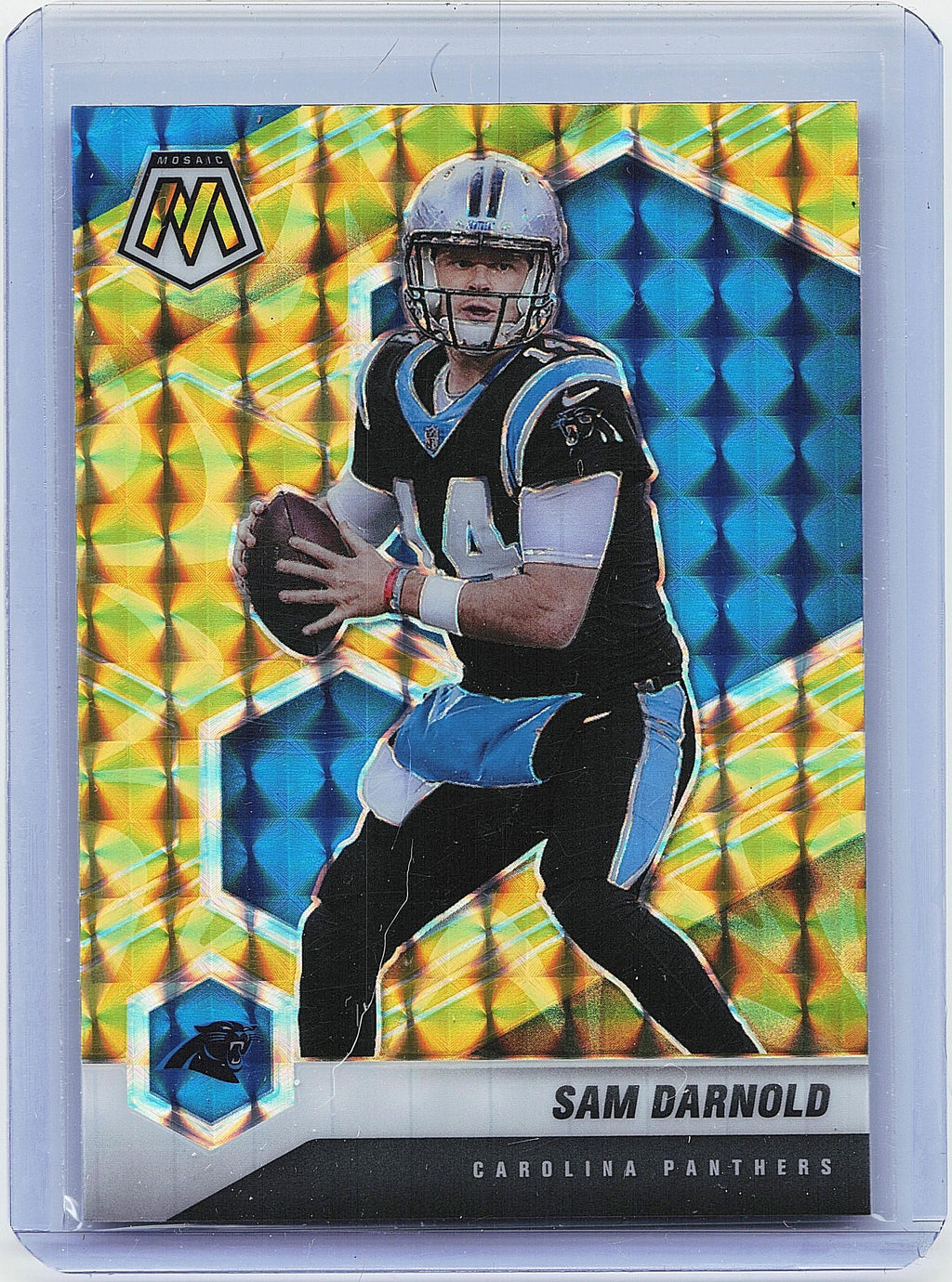 2021 Panini Mosaic #155 Sam Darnold Prizm Reactive Yellow