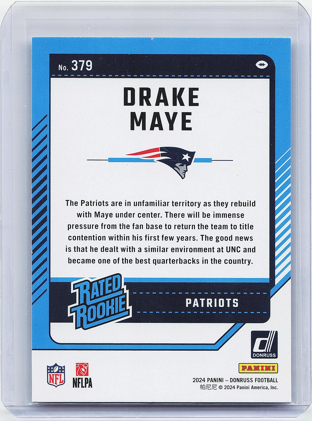 2024 Donruss #379 Drake Maye