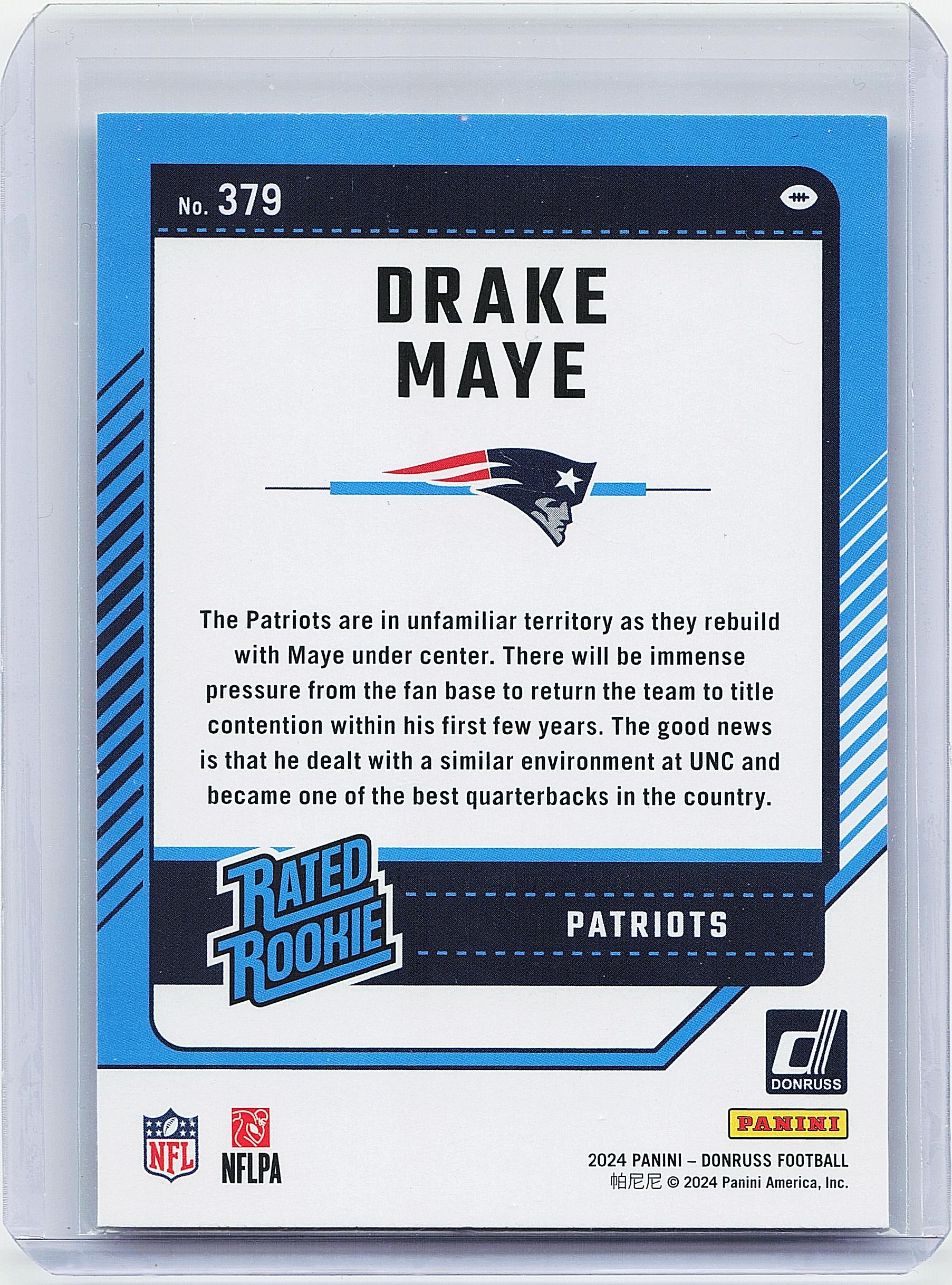 2024 Donruss #379 Drake Maye