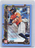 2025 Topps Holiday #H163 Jose Altuve Light Blue & White Glitter Holiday