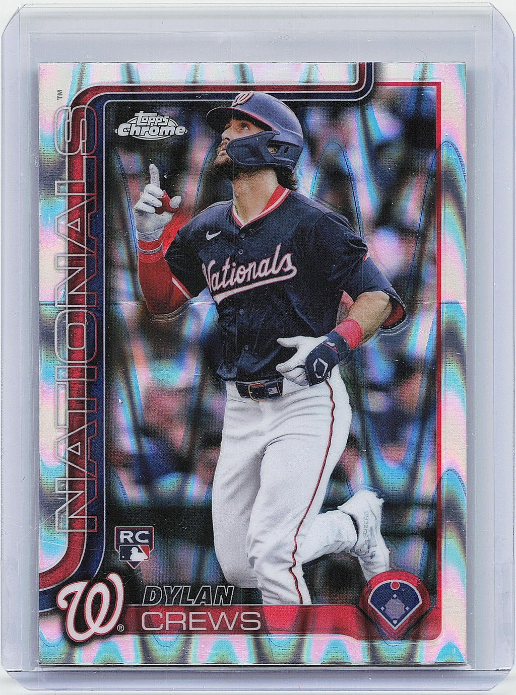 2025 Topps Chrome #146 Dylan Crews Raywave Refractors