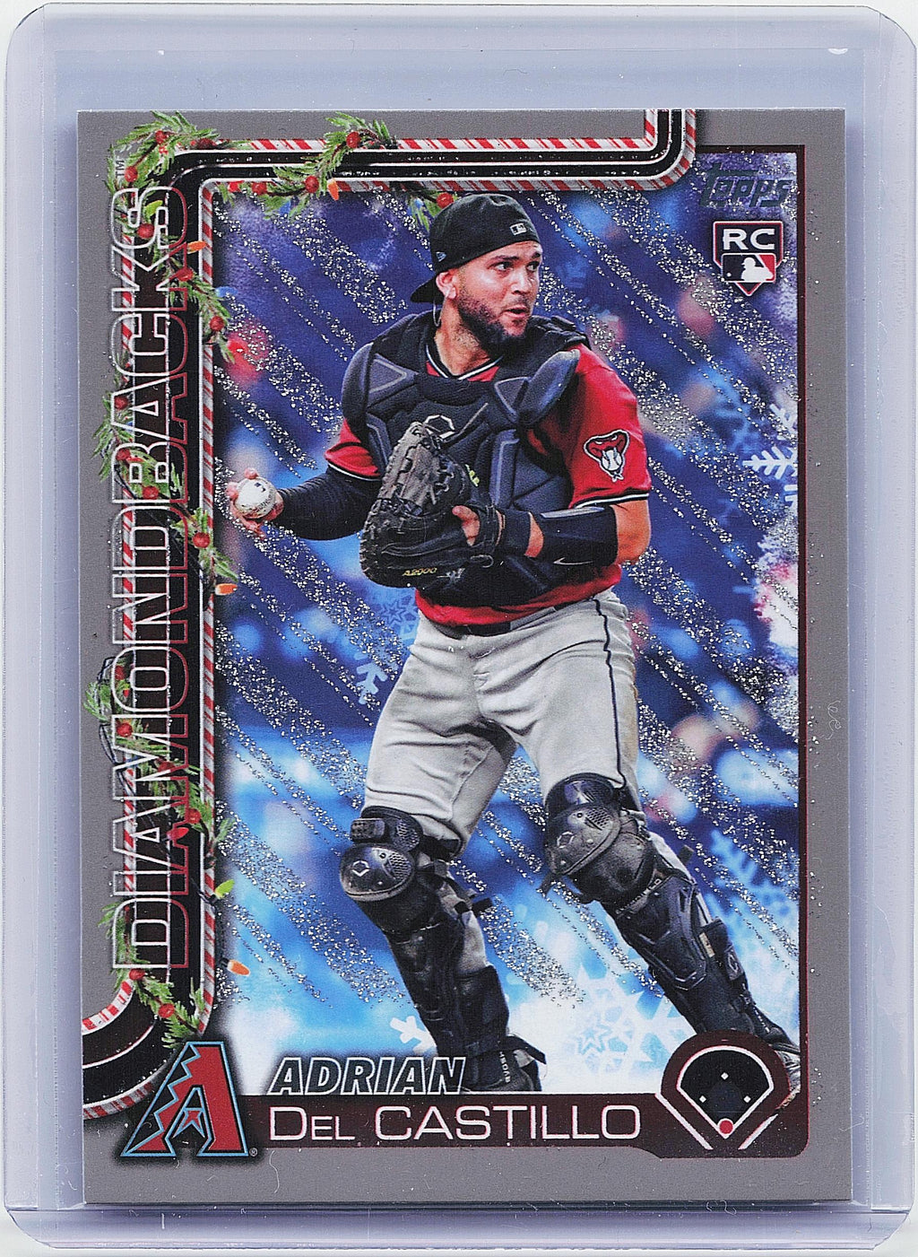 2025 Topps Holiday #H181 Adrian Del Castillo Silver Glitter Holiday