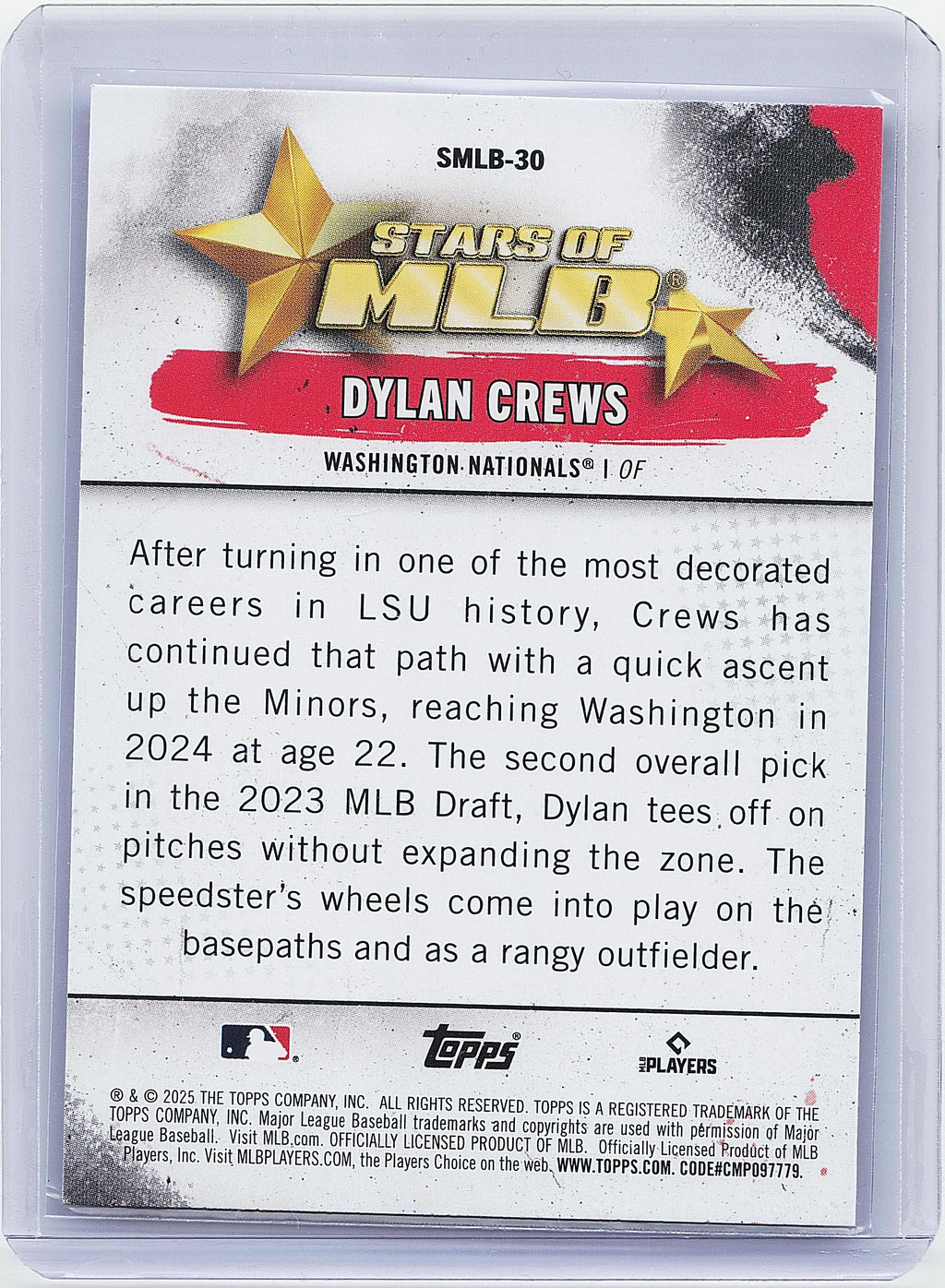 2025 Topps #SMLB-30 Dylan Crews Stars of MLB