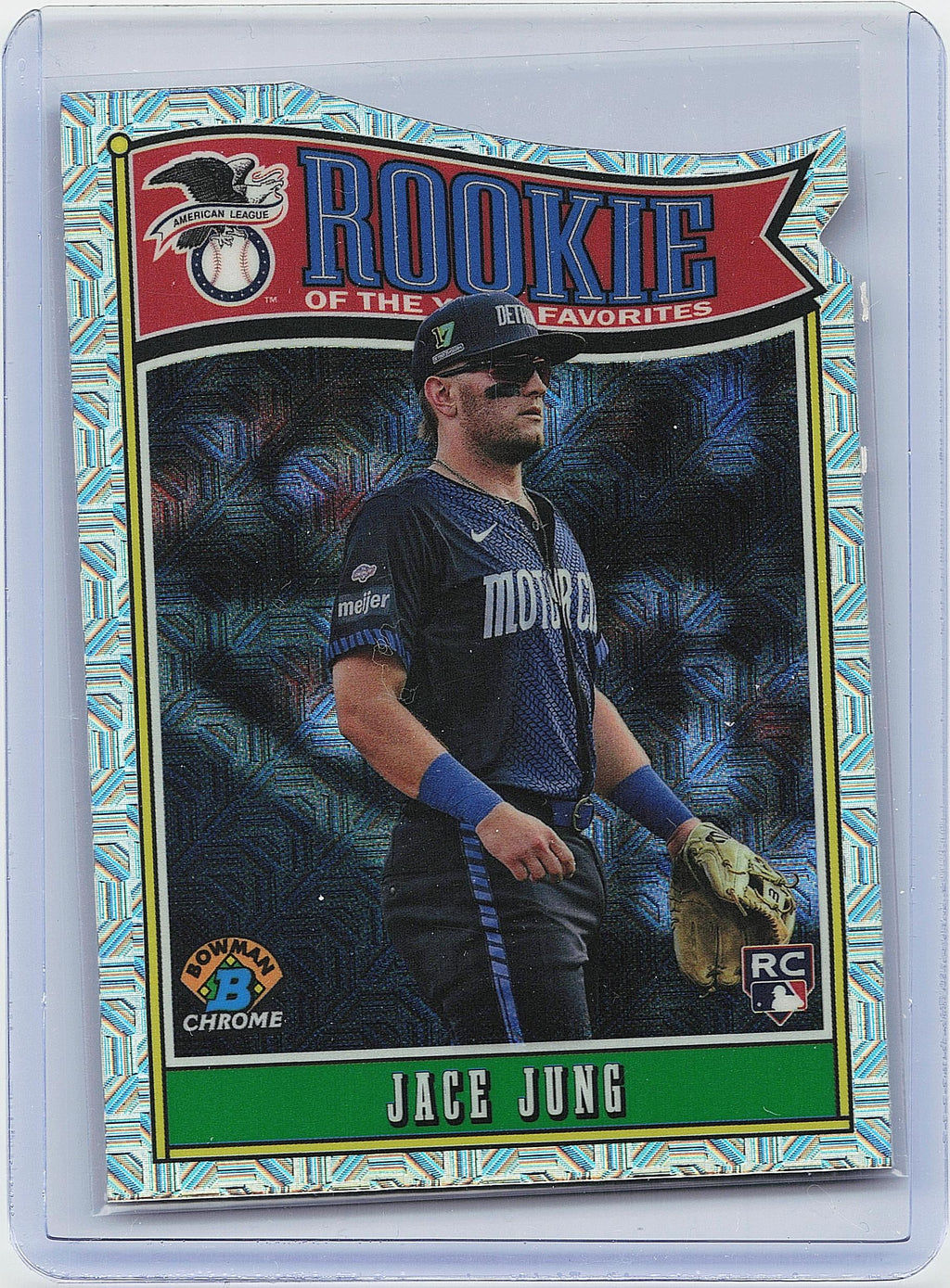 2025 Bowman #ROY-8 Jace Jung Rookie of the Year Favorites Mojo Refractor