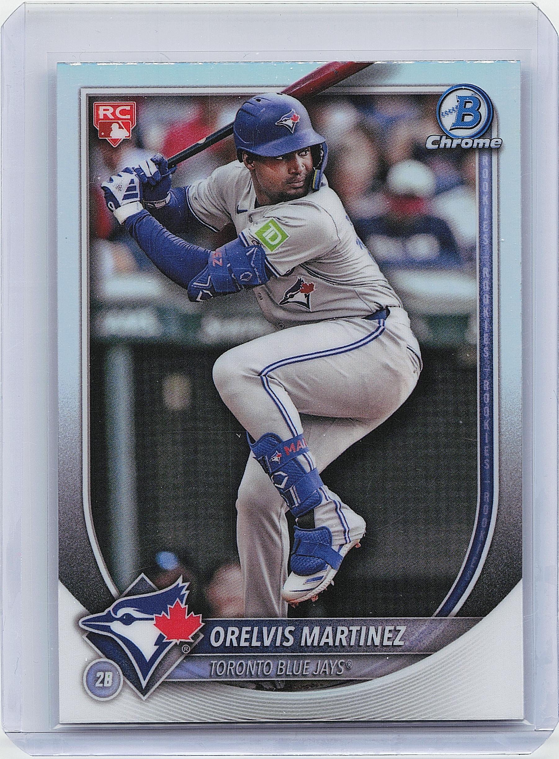 2025 Bowman #75 Orelvis Martinez Bowman Chrome Red Rookie Logo