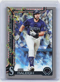 2025 Topps Holiday #H54 Cal Raleigh Silver Glitter Holiday