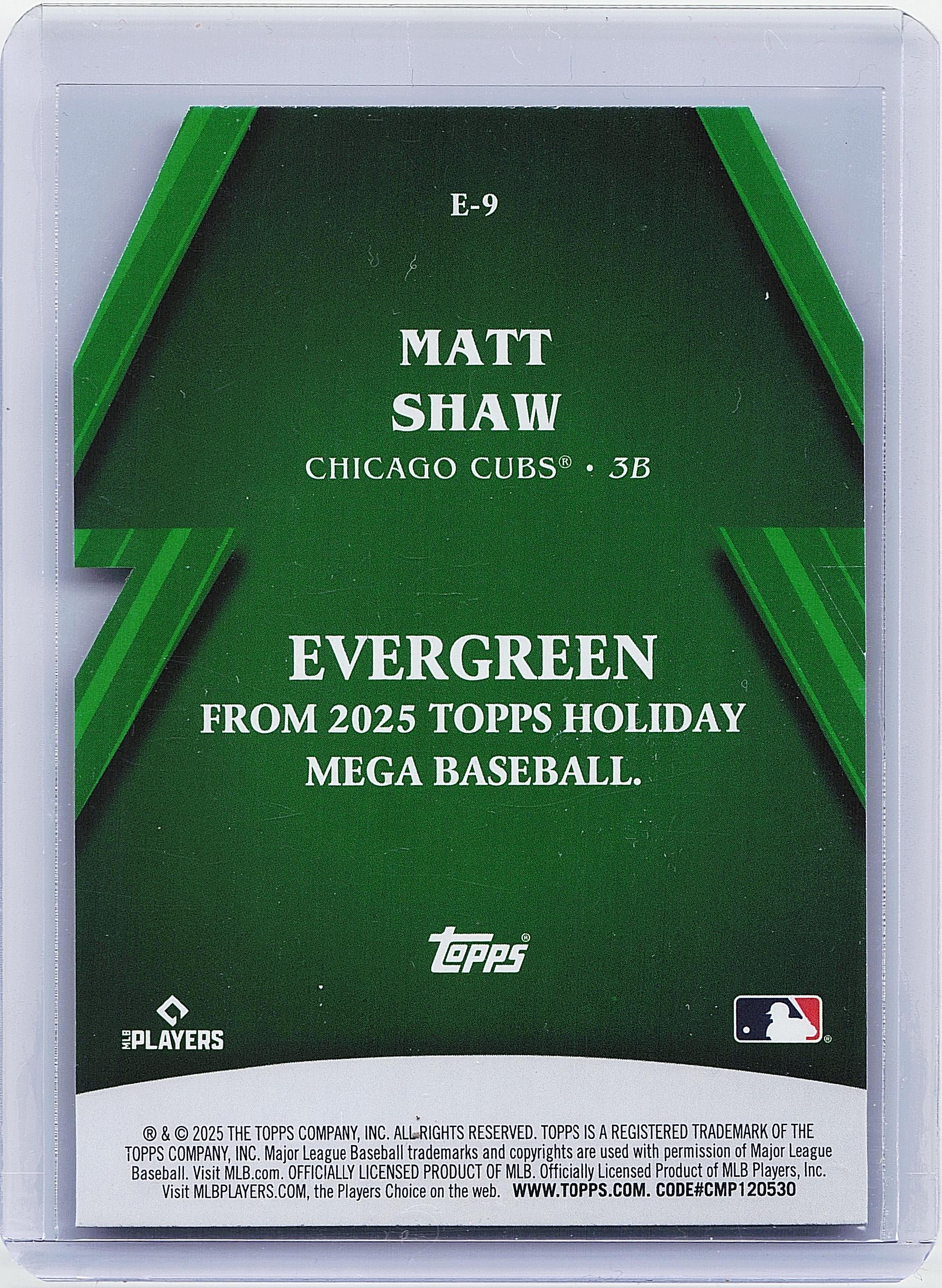 2025 Topps Holiday #E-9 Matt Shaw Evergreen