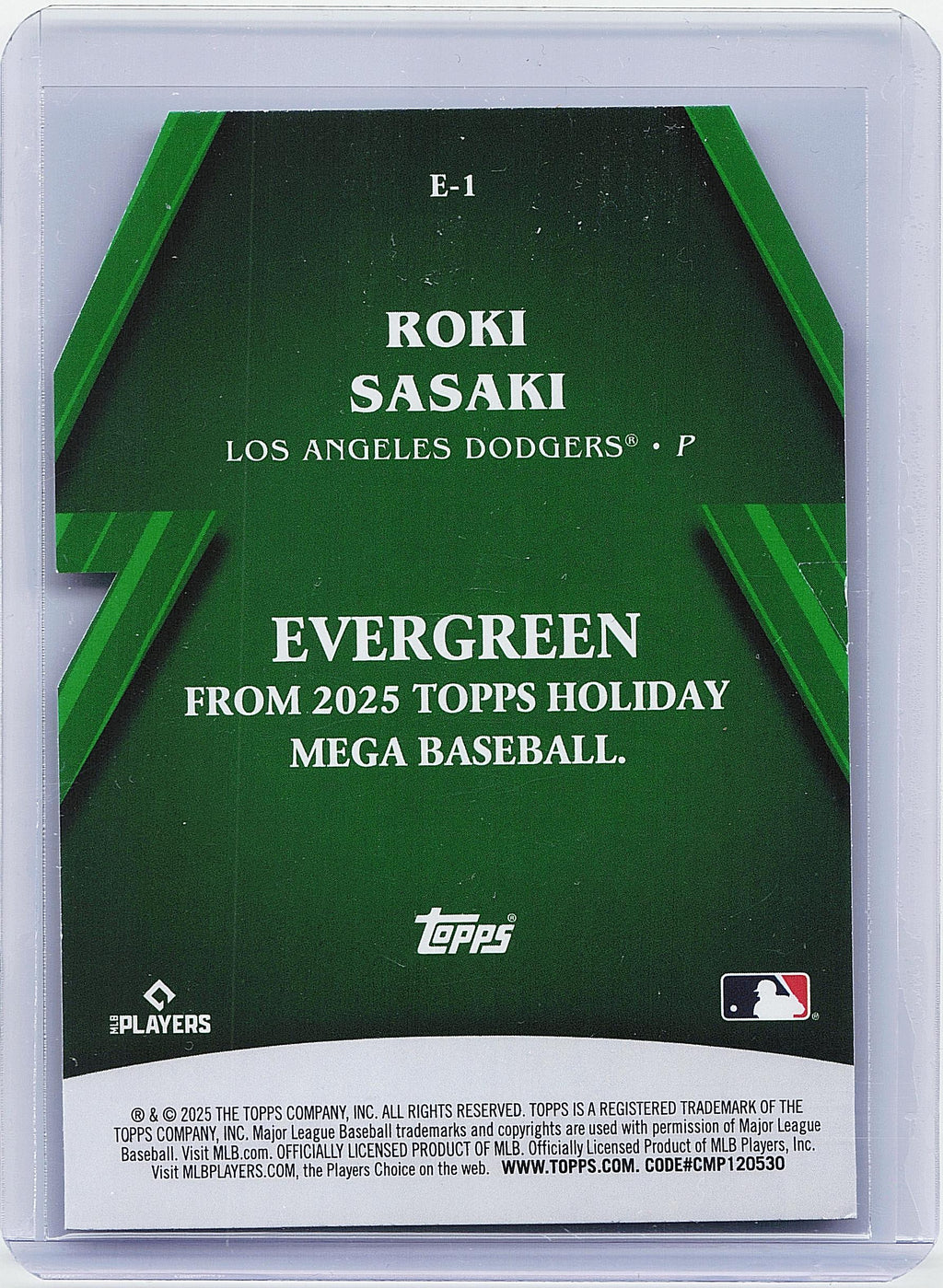 2025 Topps Holiday #E-1 Roki Sasaki Evergreen