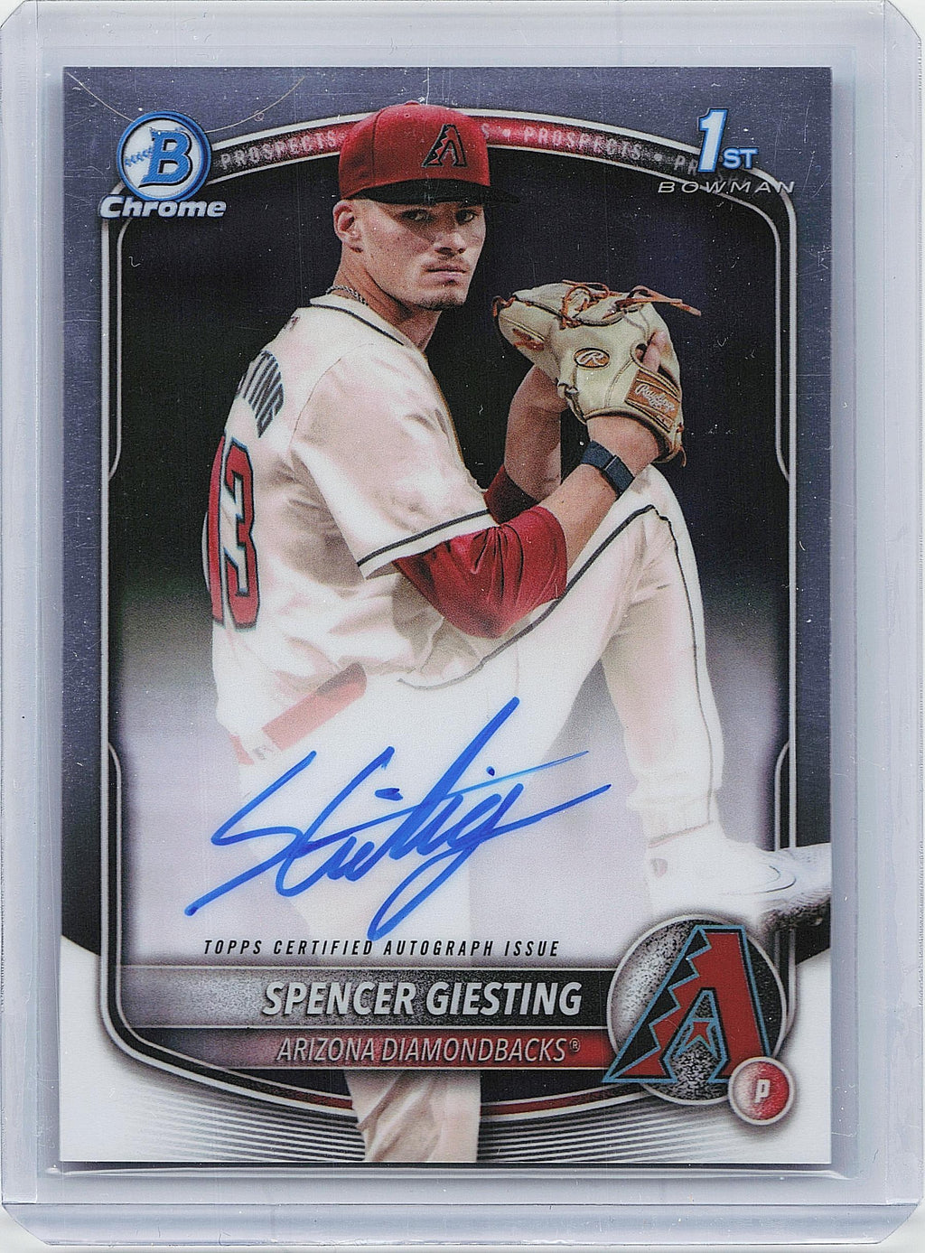 2025 Bowman Chrome #CPA-SG Spencer Giesting Prospect Autographs