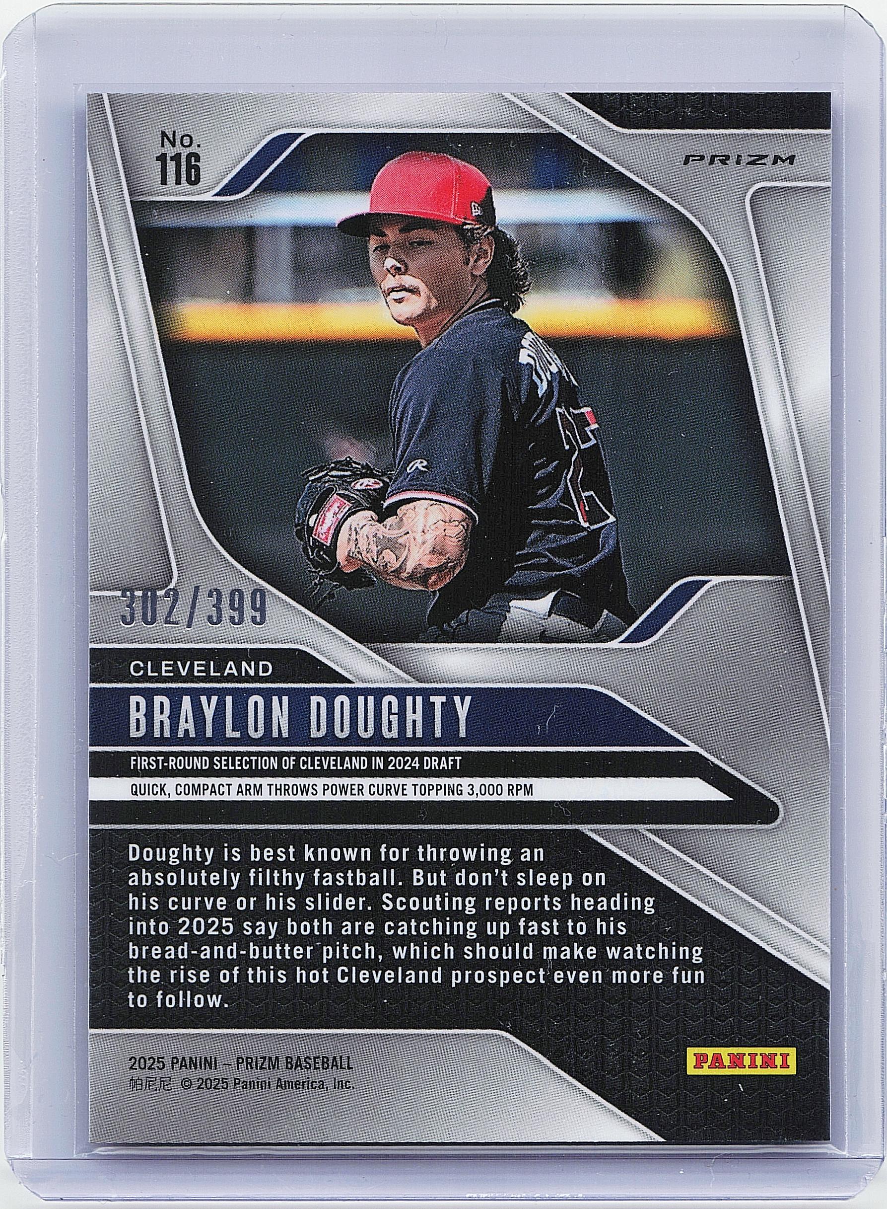 2025 Panini Prizm #116 Braylon Doughty Red Pulsar Prizms #/399