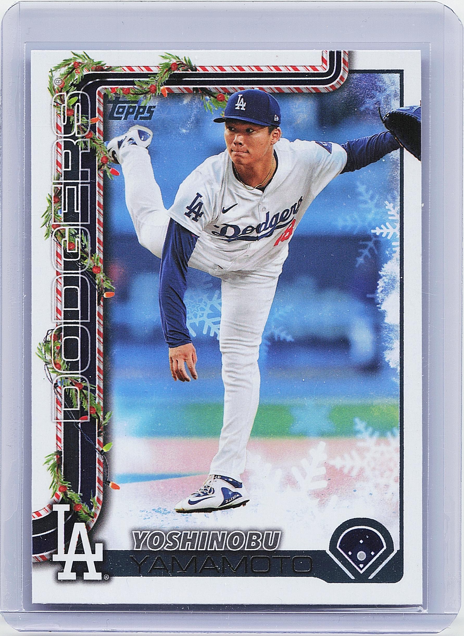 2025 Topps Holiday #H159 Yoshinobu Yamamoto
