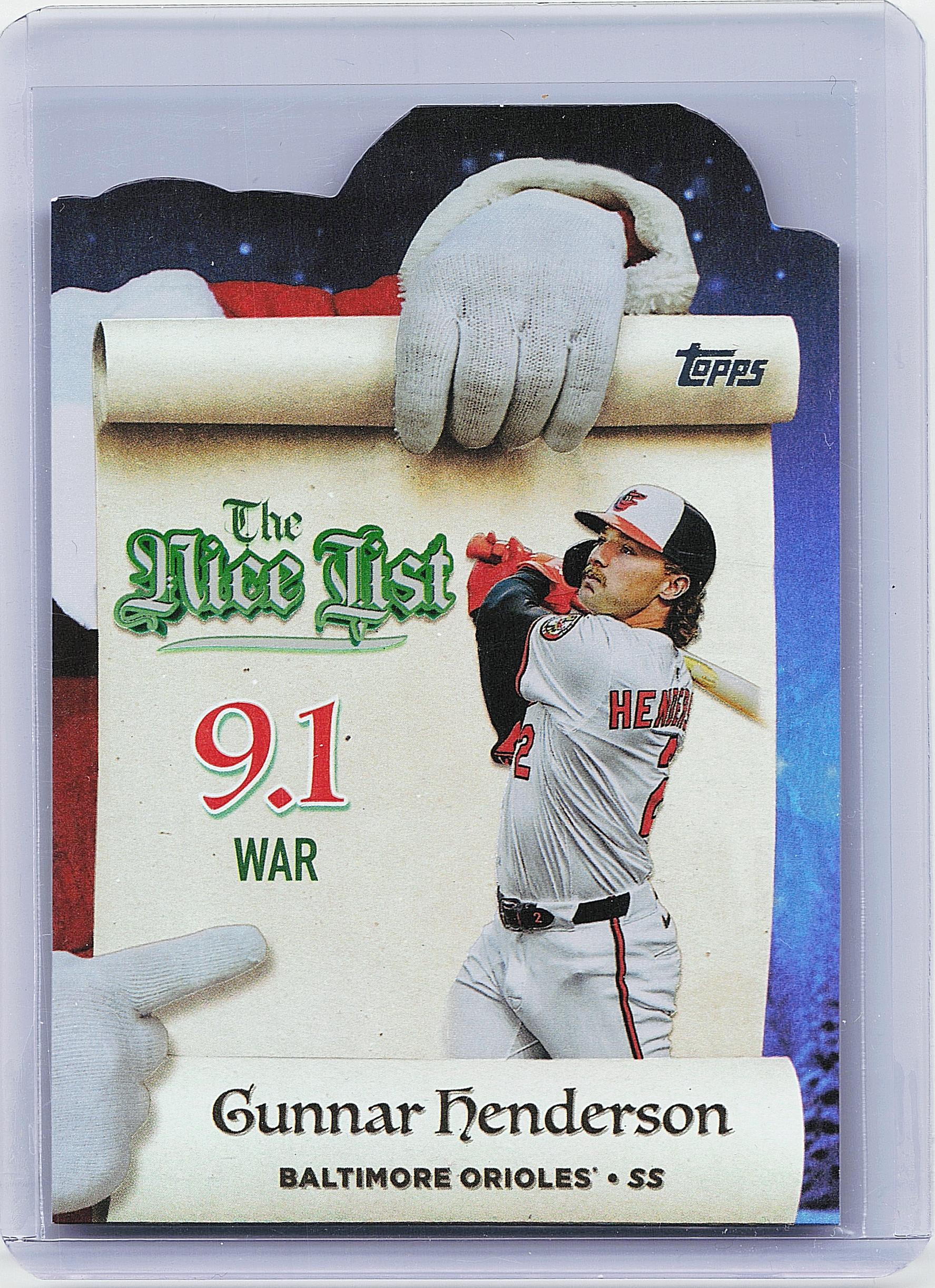 2025 Topps Holiday #MNL-16 Gunnar Henderson Making the Nice List