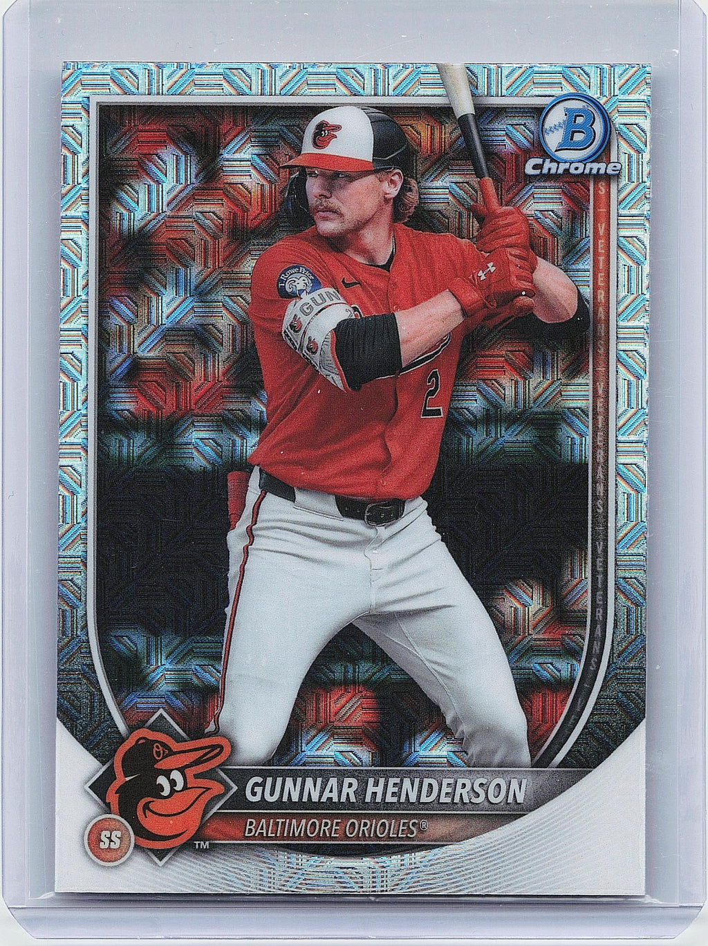 2025 Bowman #2 Gunnar Henderson Chrome Base Set Mega Refractor