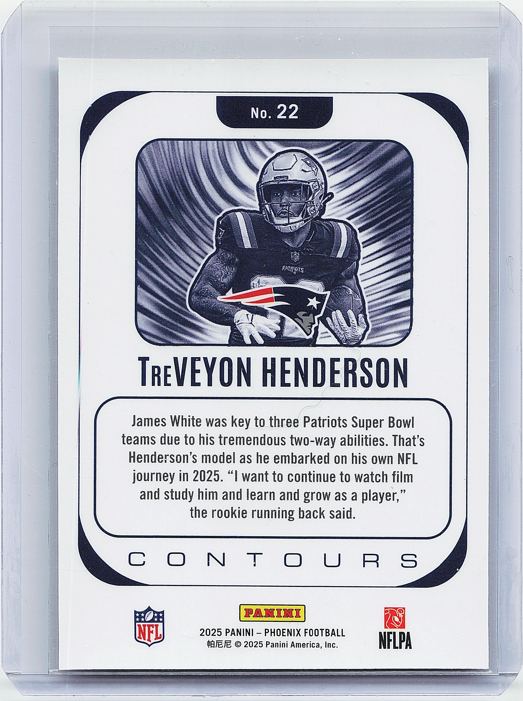 2025 Panini Phoenix #22 TreVeyon Henderson Contours