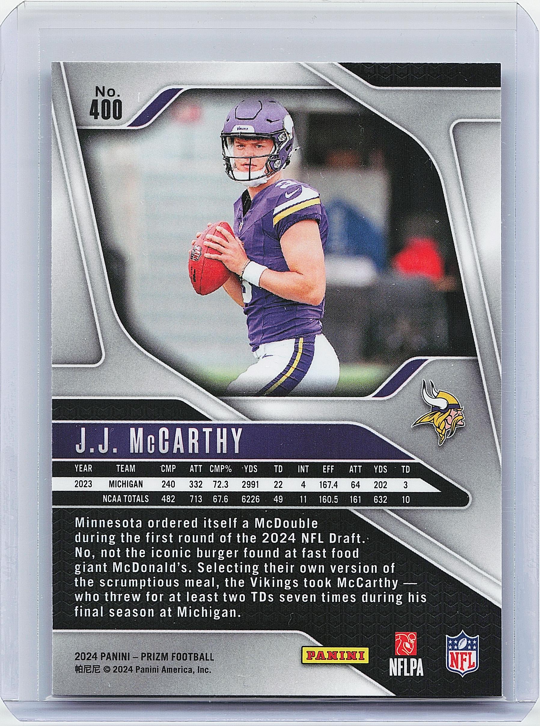 2024 Panini Prizm #400 J.J. McCarthy