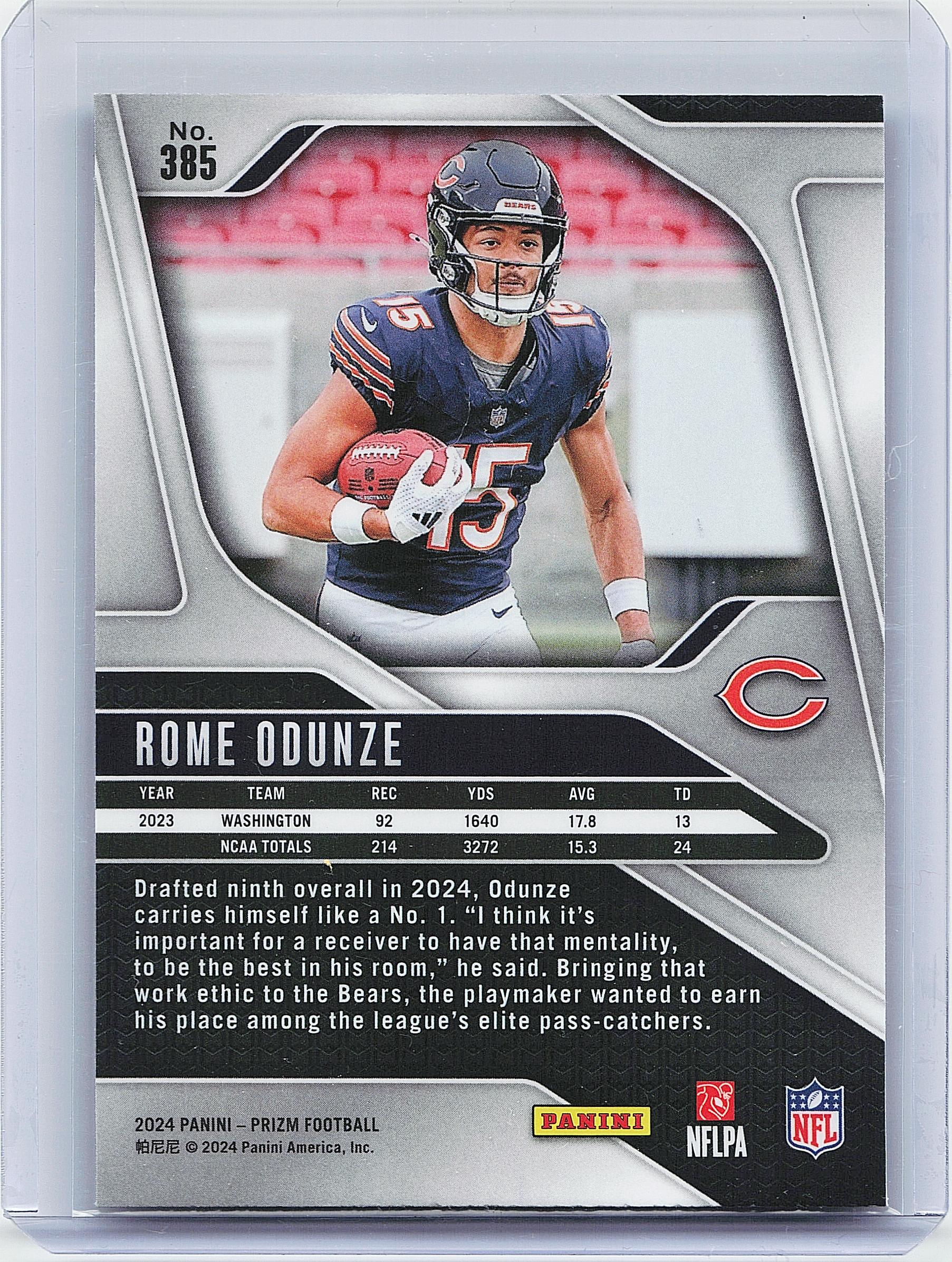 2024 Panini Prizm #385 Rome Odunze