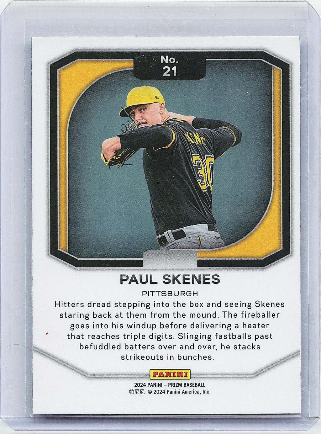 2024 Panini Prizm #21 Paul Skenes Top Tier
