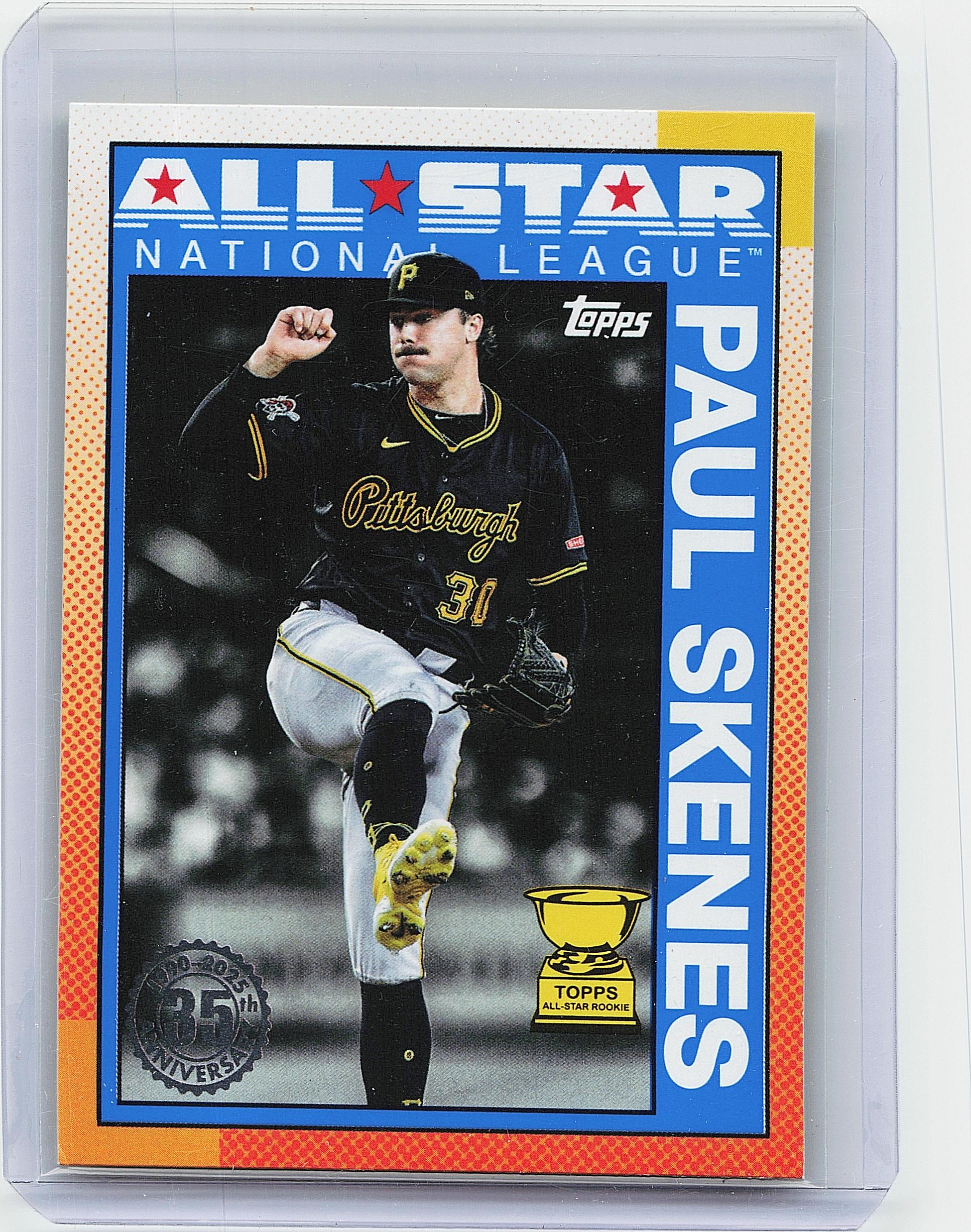 2025 Topps #90AS-17b Paul Skenes 1990 Topps Baseball 35th Anniversary All-Stars