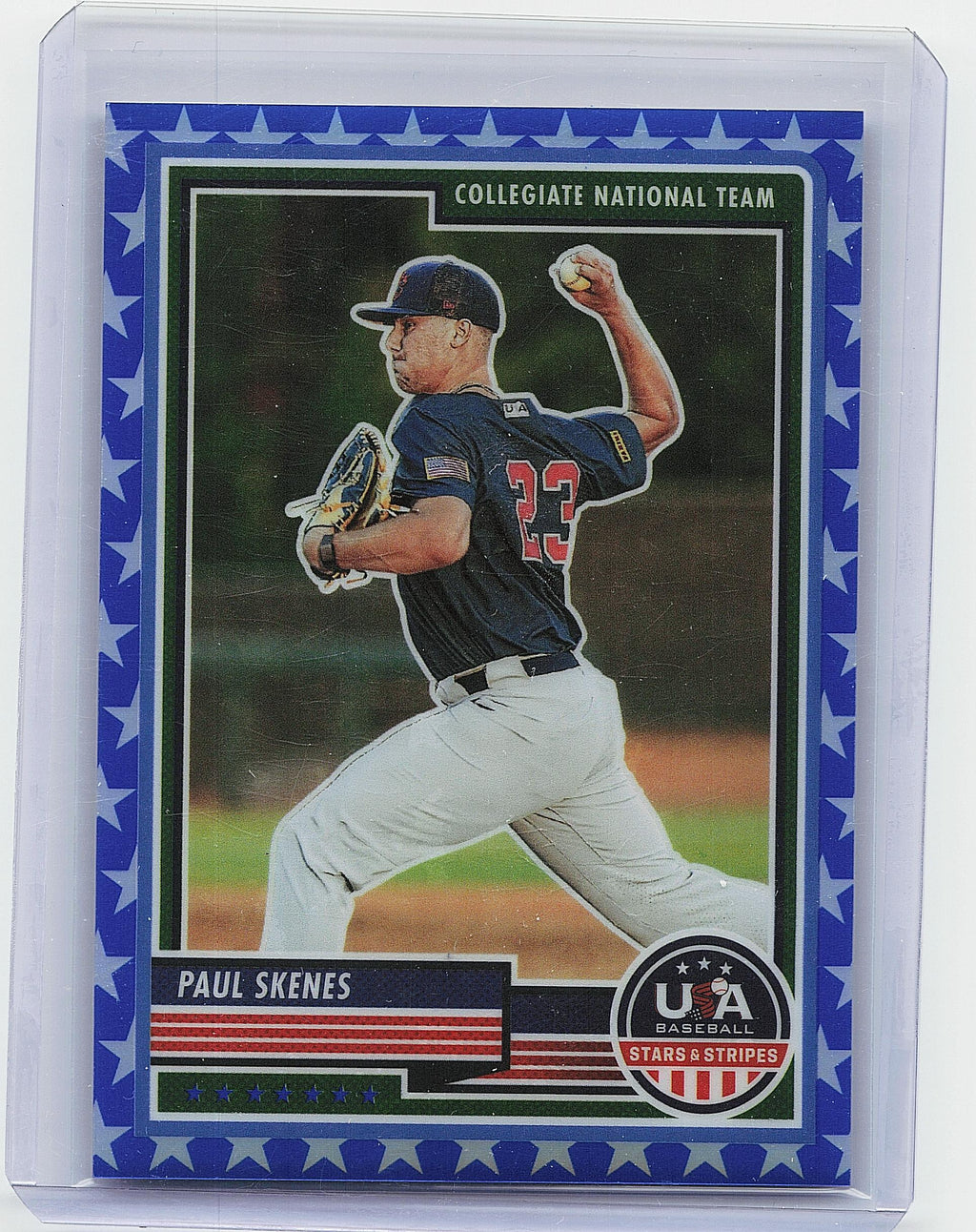 2023 Panini Stars & Stripes USA Baseball #87 Paul Skenes Blue #/75