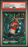 2023 Panini Prizm Portals #PO4 Trevor Lawrence Portals-Green Ice PSA 10