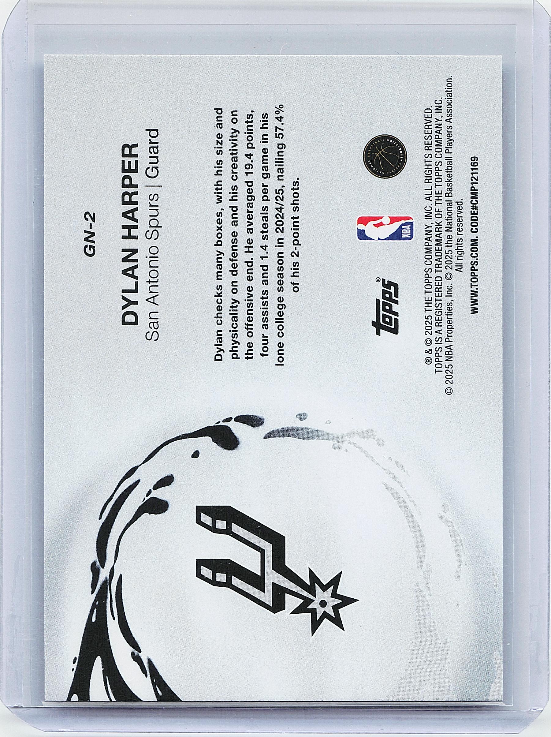 2025-26 Topps #GN-2 Dylan Harper Generation Now
