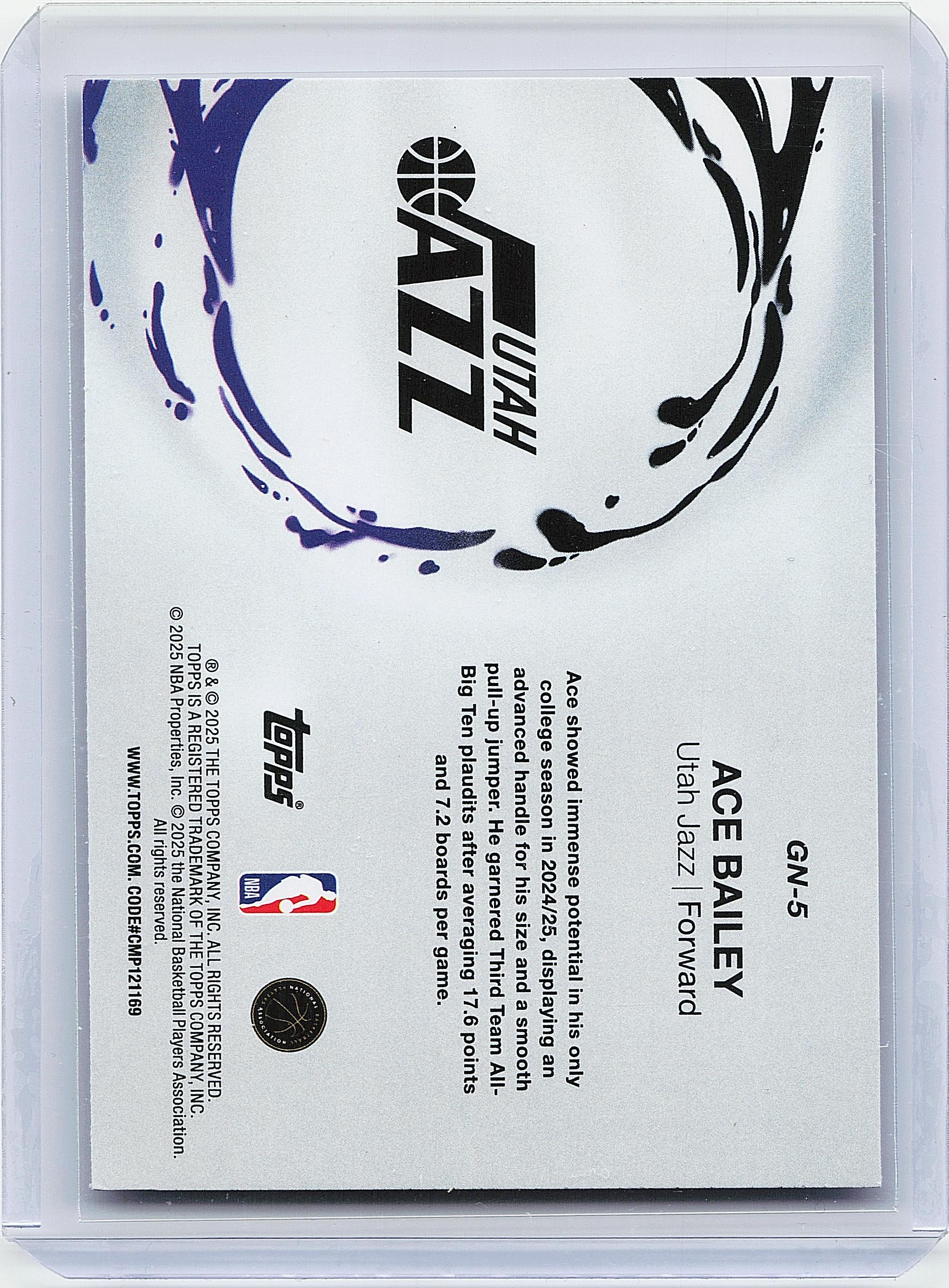 2025-26 Topps #GN-5 Ace Bailey Generation Now