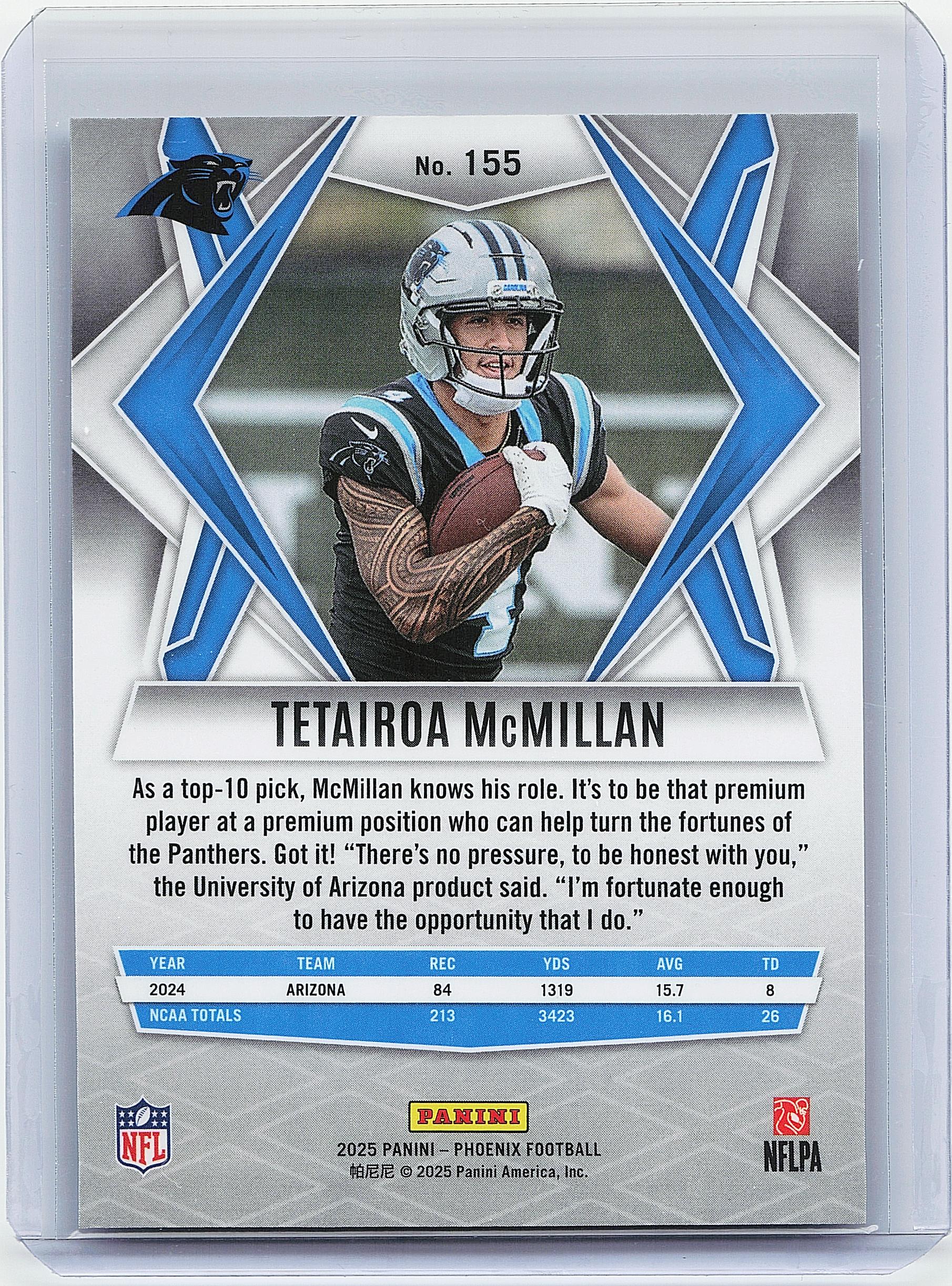 2025 Panini Phoenix #155 Tetairoa McMillan Silver Hyper Prizm