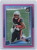 2025 Donruss #332 TreVeyon Henderson Optic Rated Rookies Preview Pink