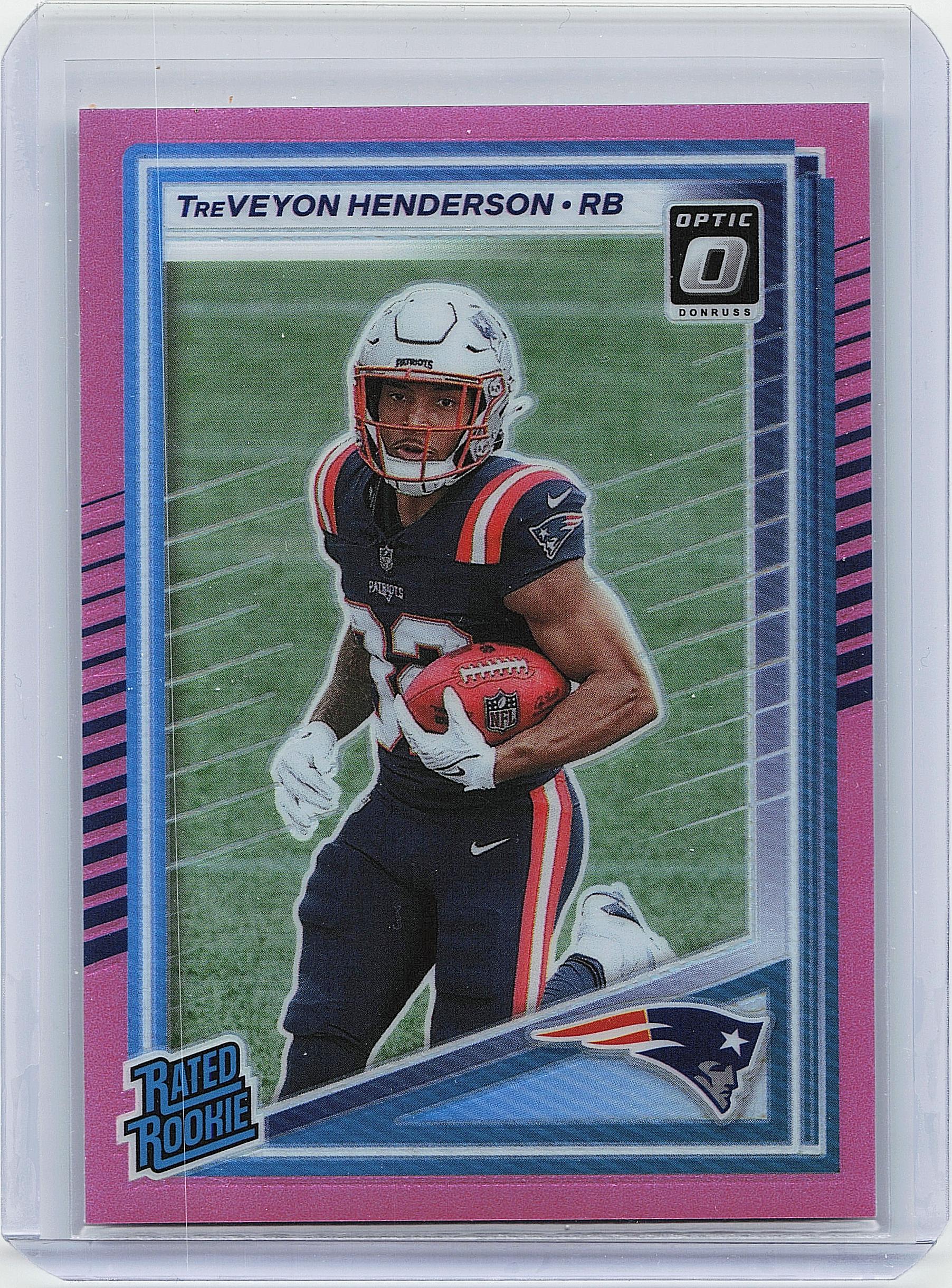 2025 Donruss #332 TreVeyon Henderson Optic Rated Rookies Preview Pink