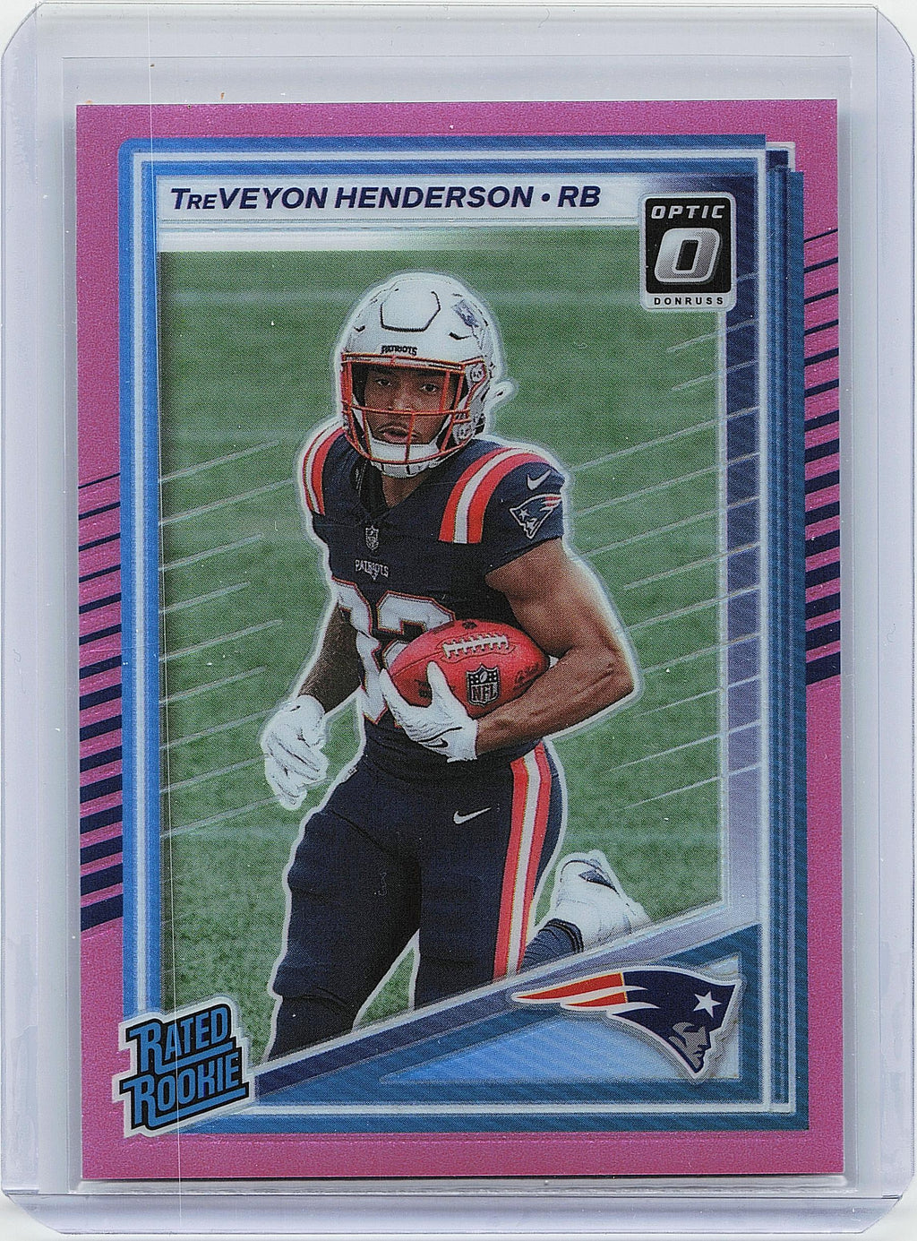 2025 Donruss #332 TreVeyon Henderson Optic Rated Rookies Preview Pink