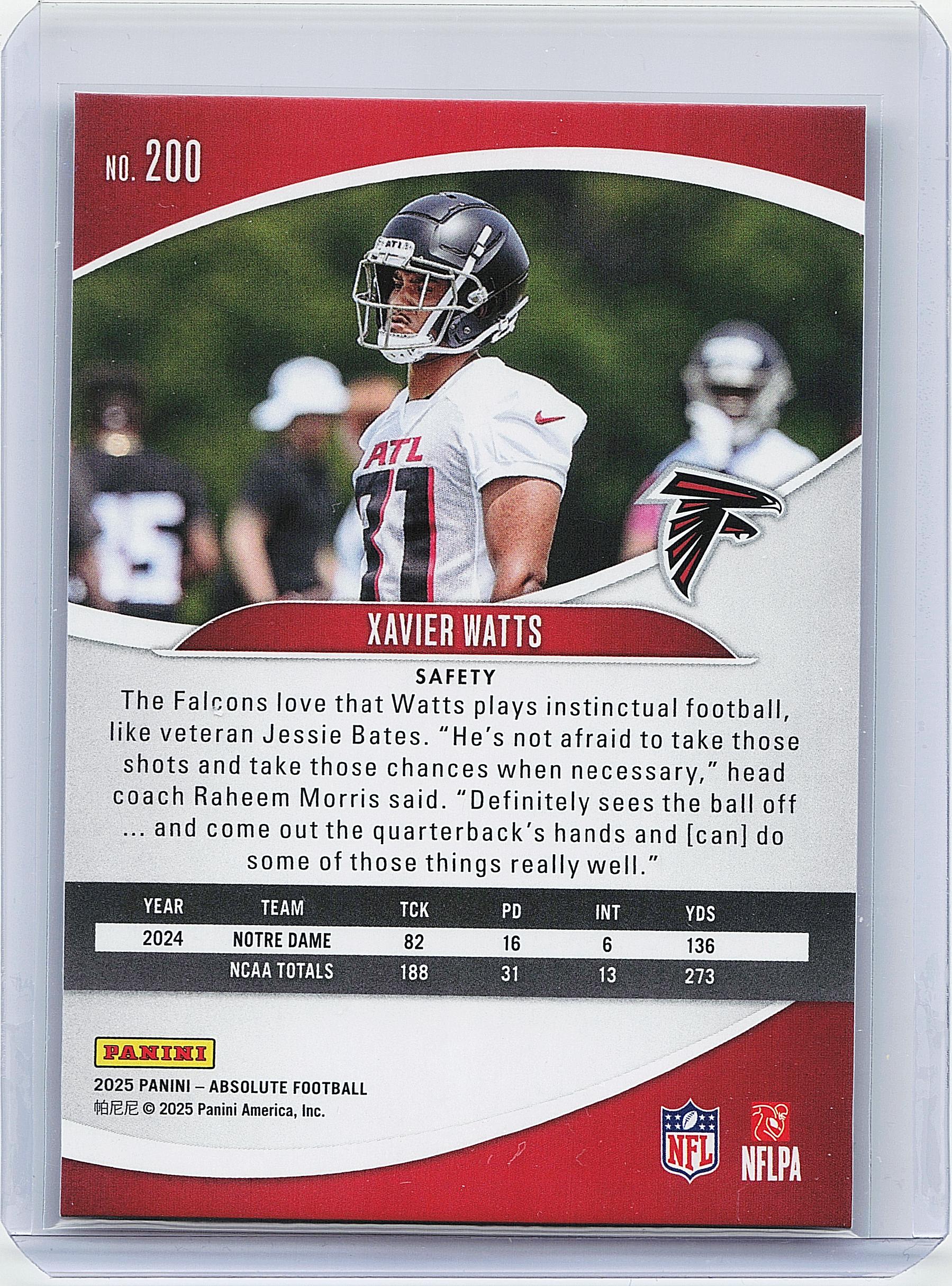 2025 Panini Absolute #200 Xavier Watts Retail