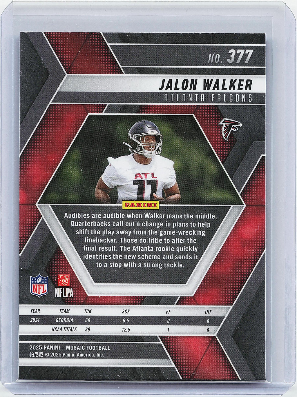 2025 Panini Mosaic #377 Jalon Walker