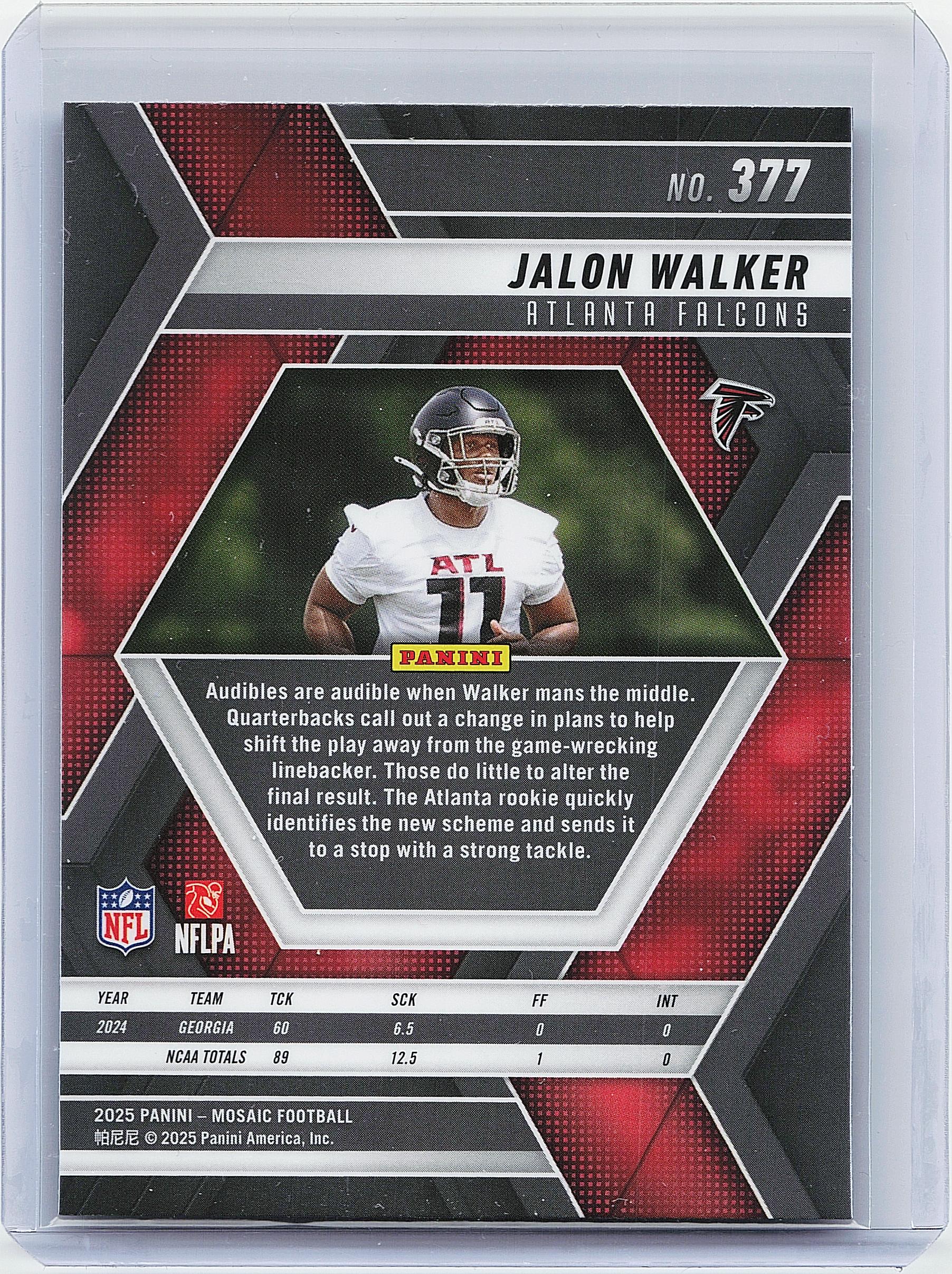 2025 Panini Mosaic #377 Jalon Walker